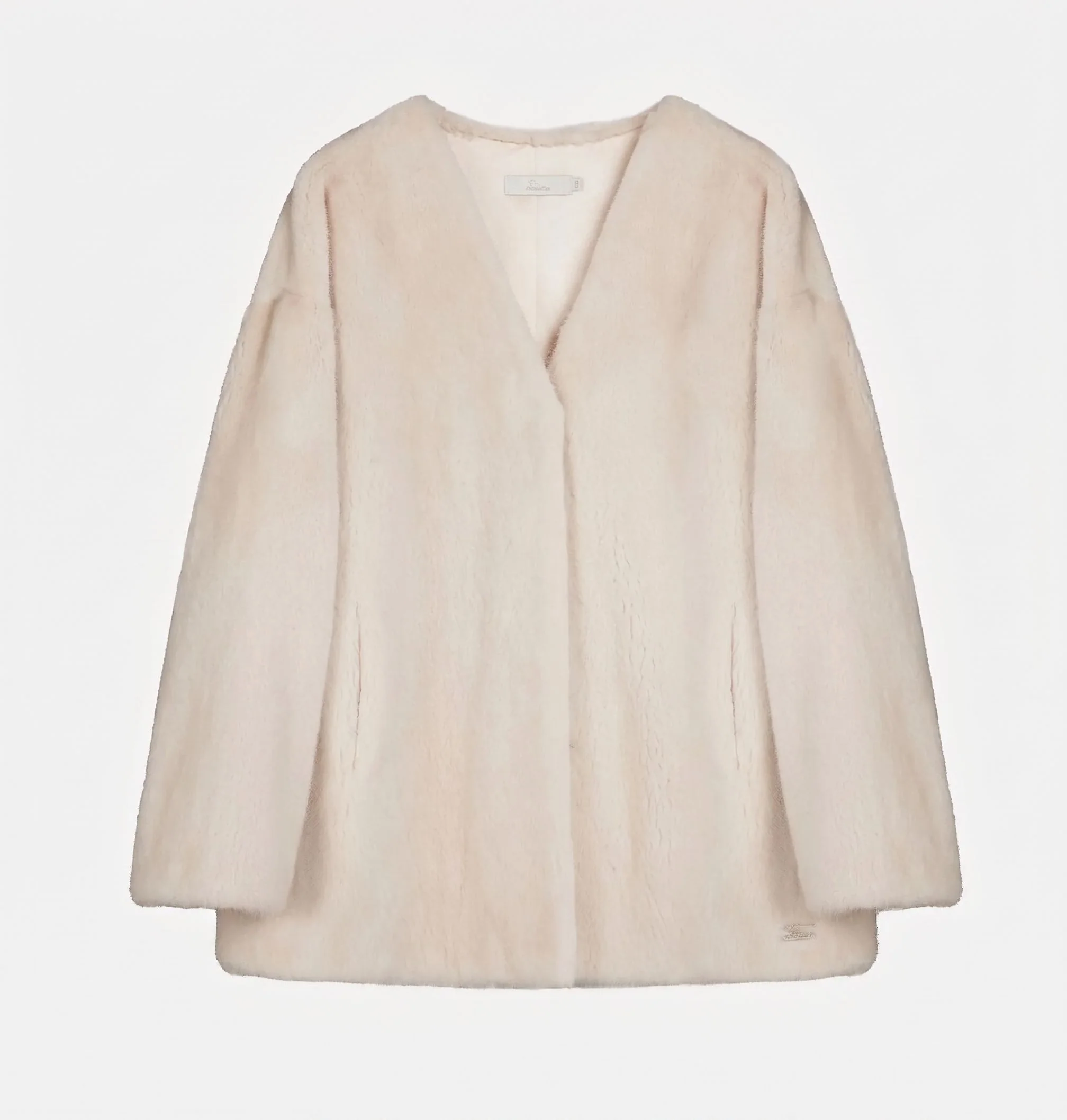 Collarless Mink Jacket - Image 12