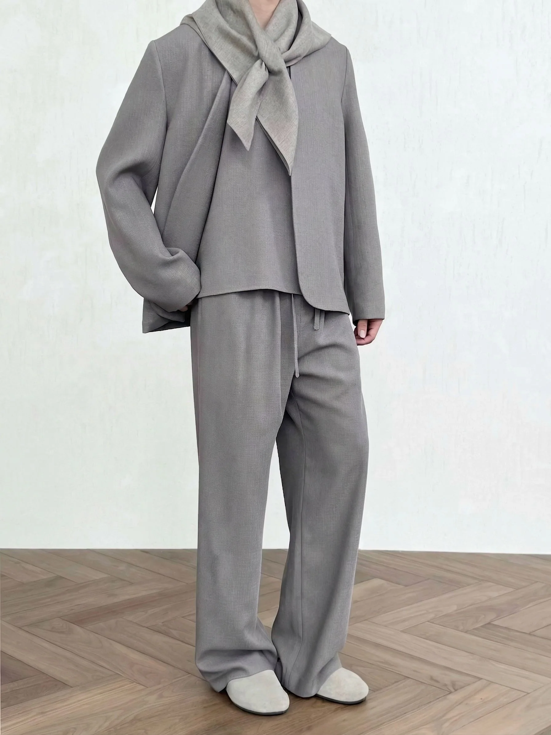 Collarless Open Blazer