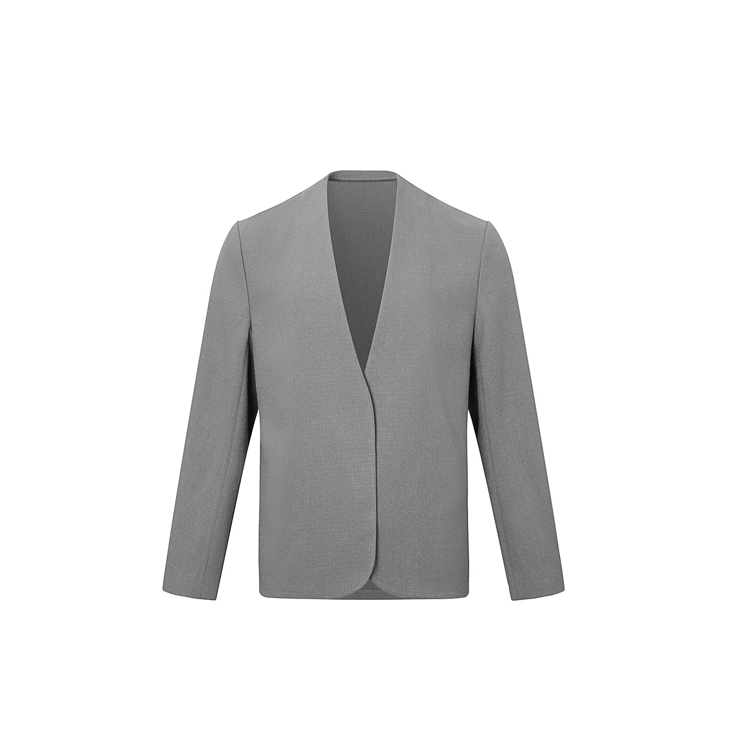 Collarless Open Blazer - Image 2