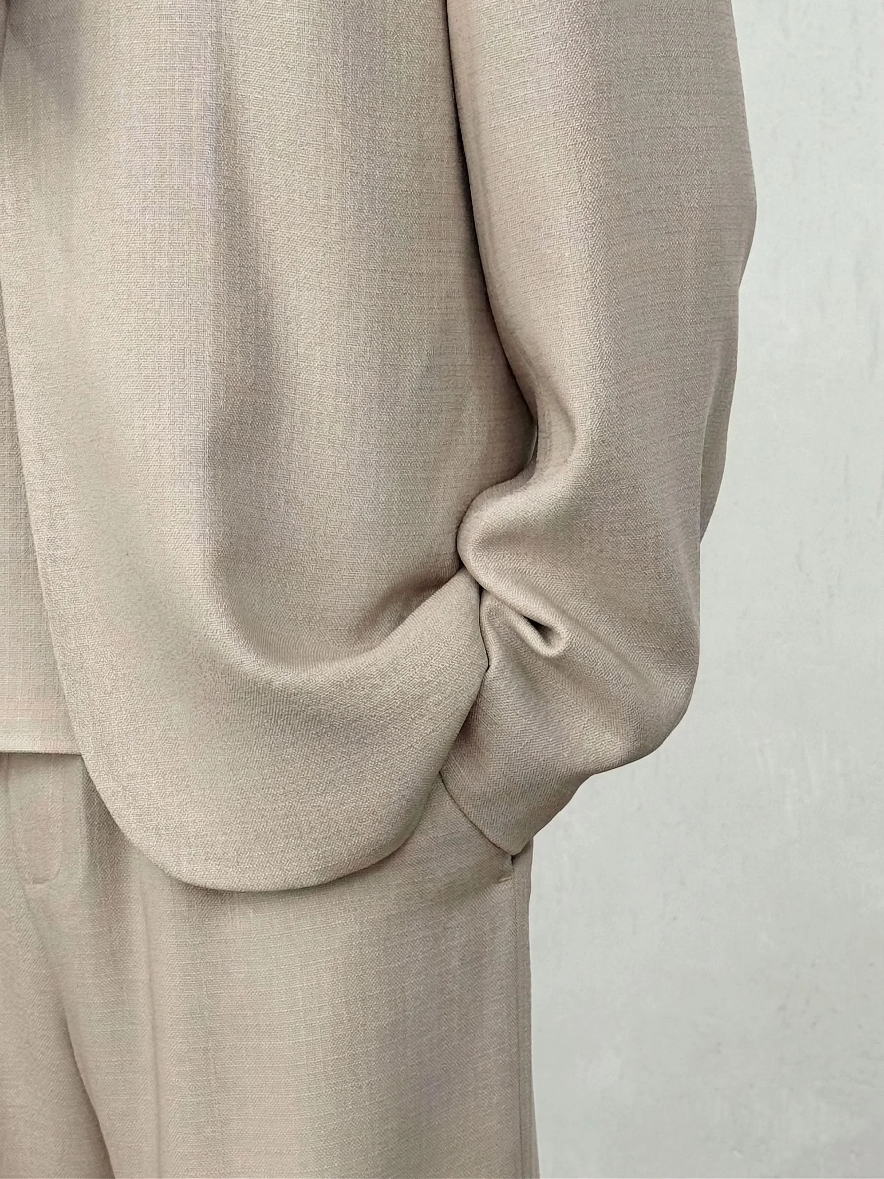 Collarless Open Blazer - Image 7