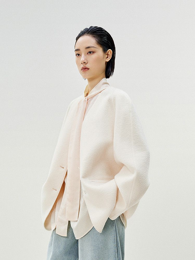 Collarless V-Neck Jacket - Image 2