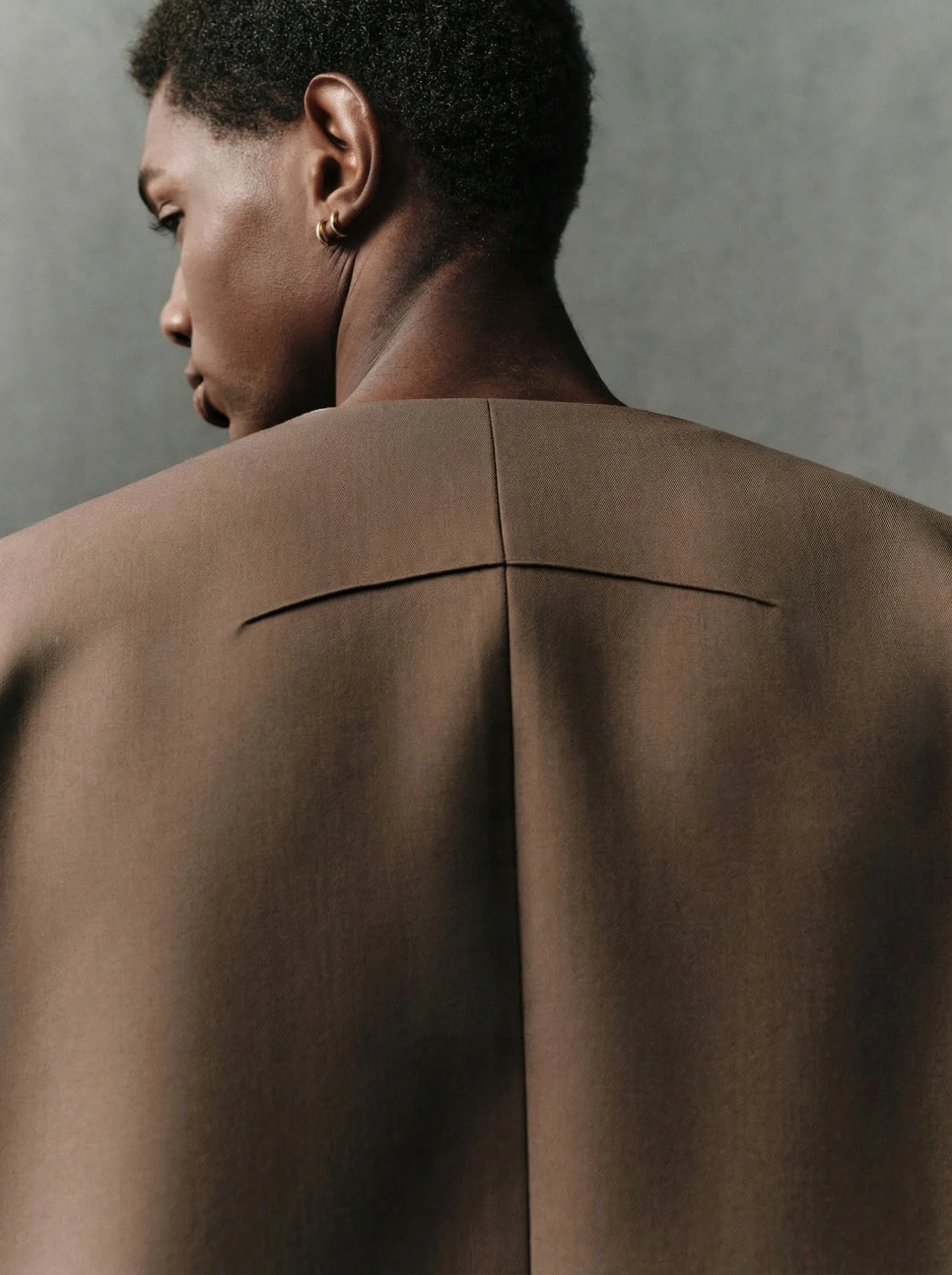 Collarless Wool Blazer - Image 4