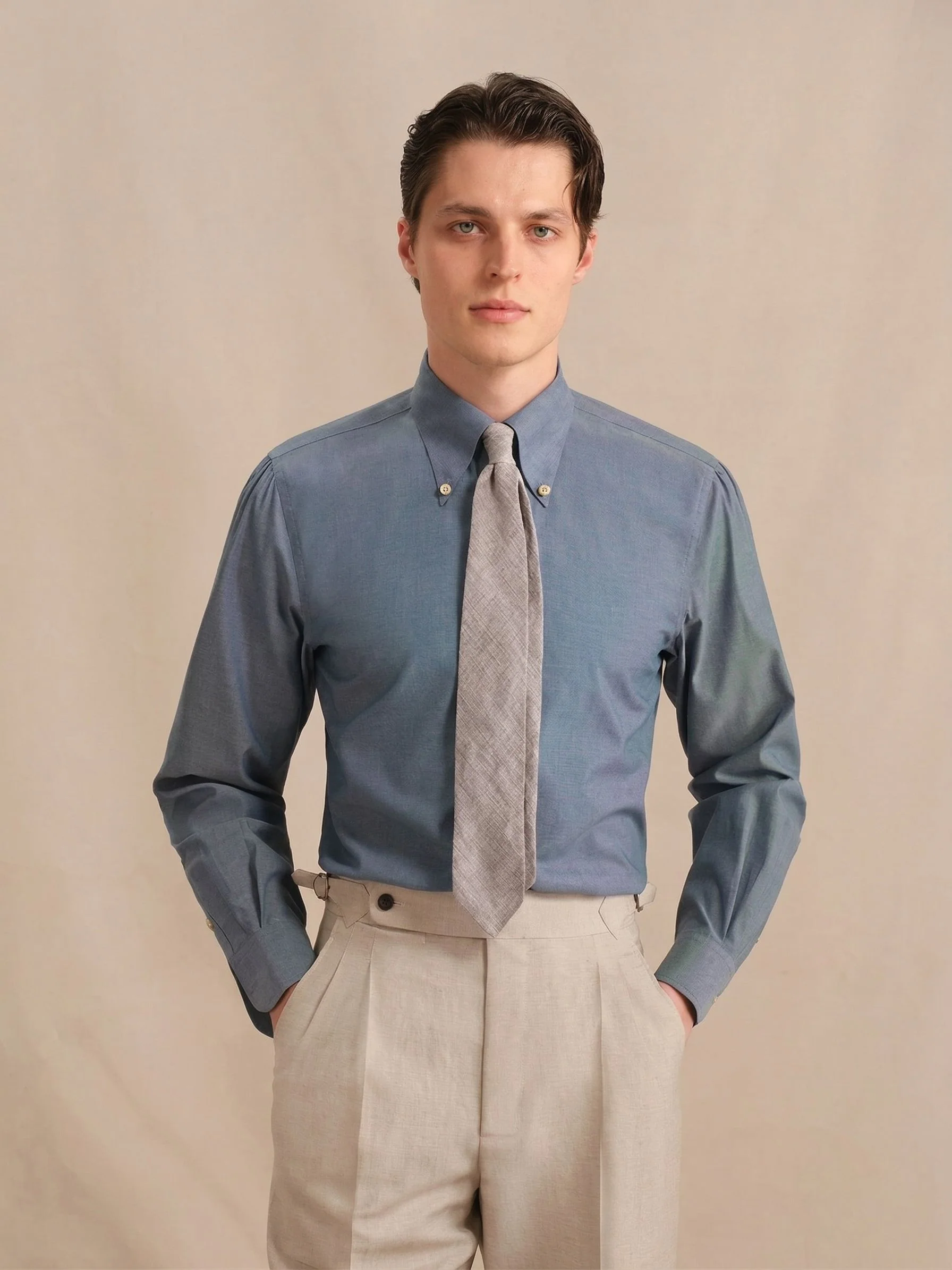 Color-Shifted Cotton Oxford Shirt - Image 2