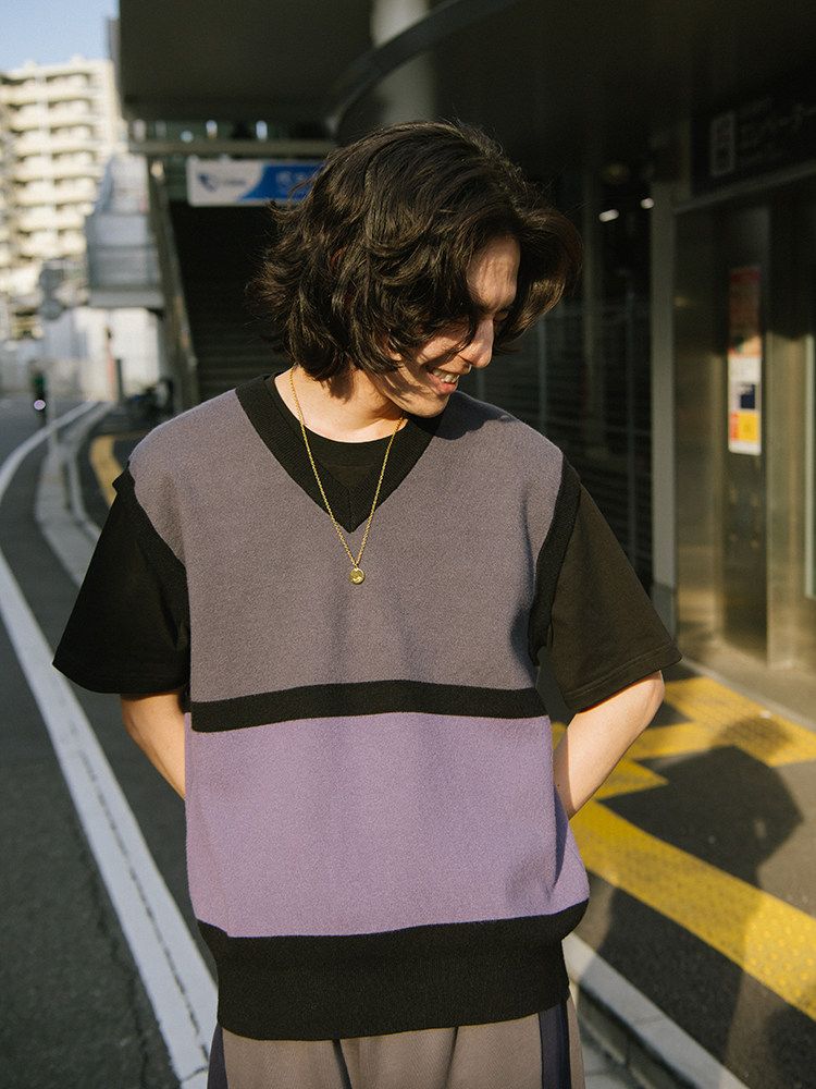 Colorblock Knit Vest