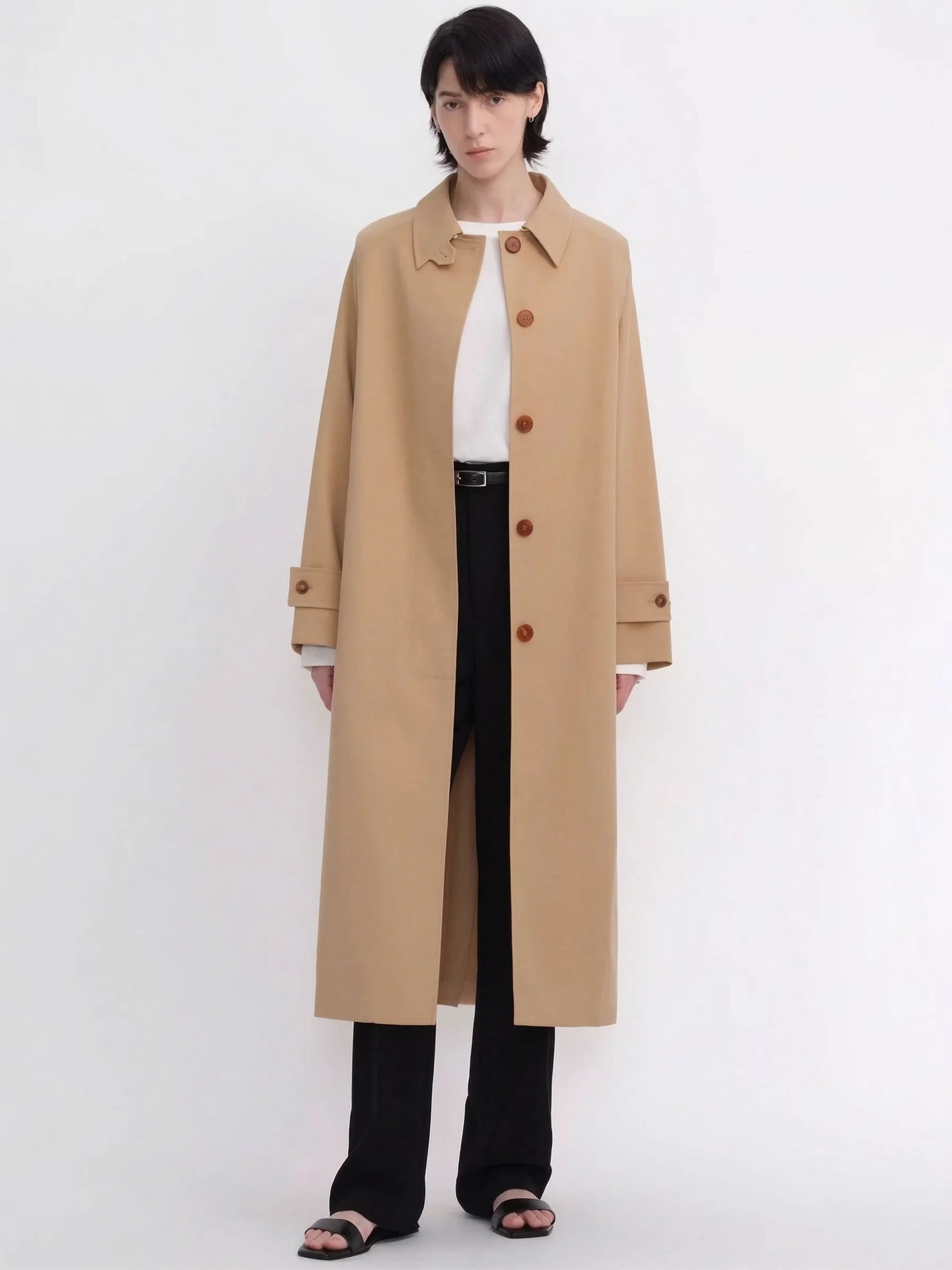 Concealed Button Coat - Image 15