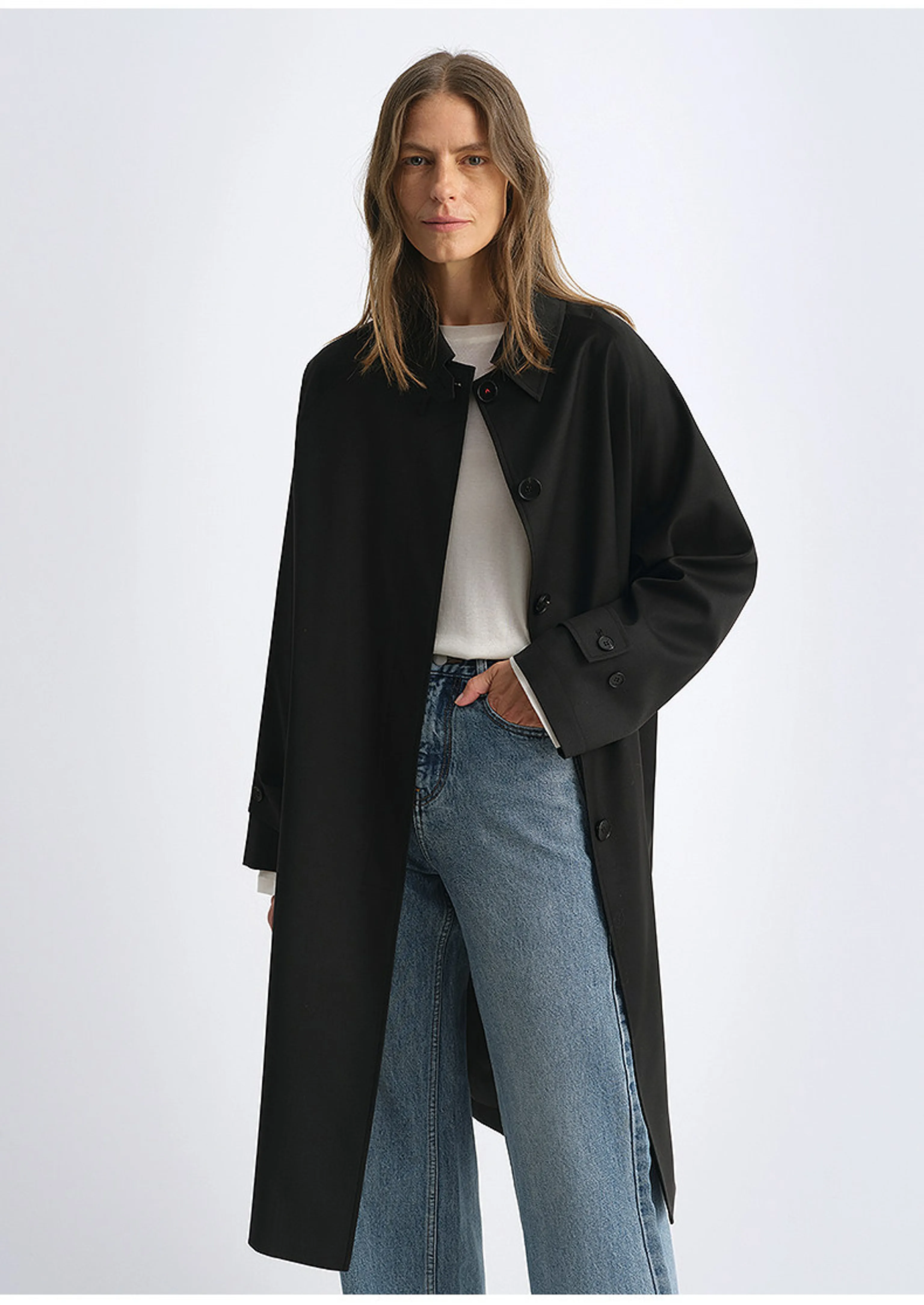 Concealed Button Coat - Image 9