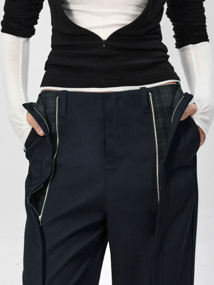 Contrast-Check Straight-Leg Trousers - Image 5