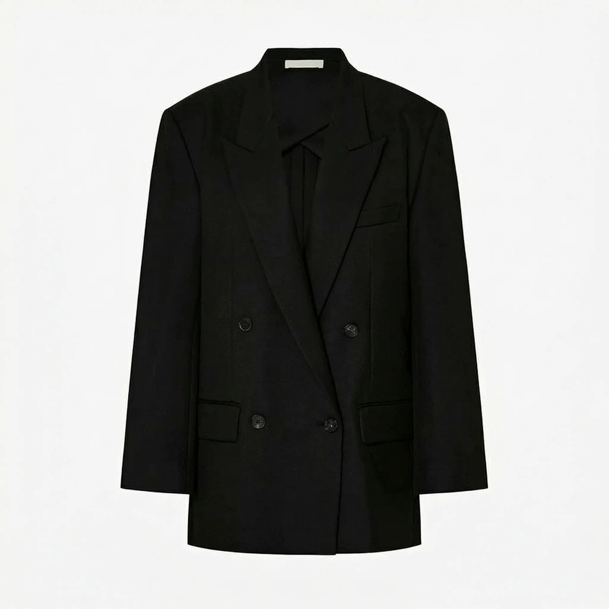 Contrast Collar Blazer - Image 4