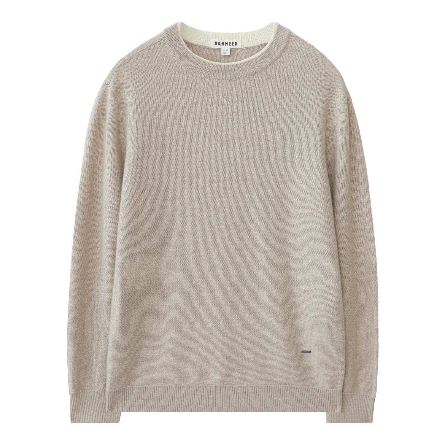 Contrast Collar Cashmere Crewneck - Image 6
