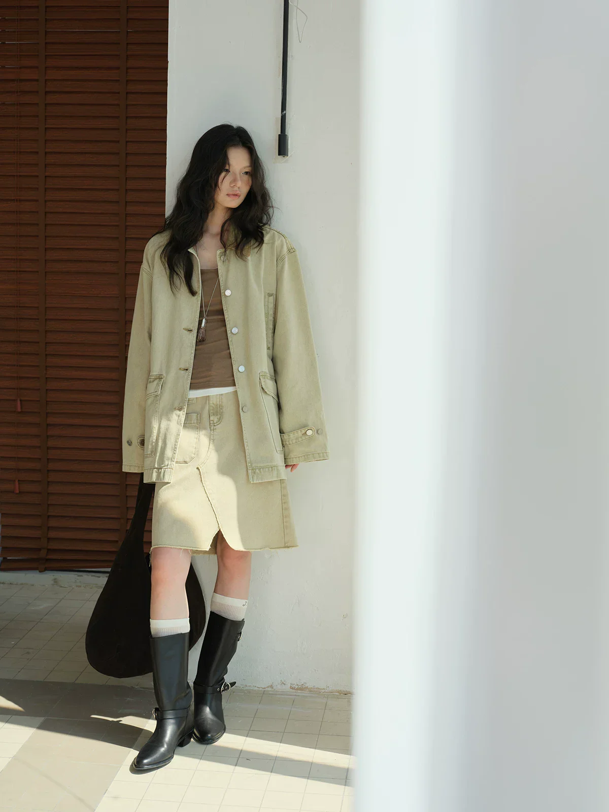 Contrast Collar Chore Jacket - Image 4