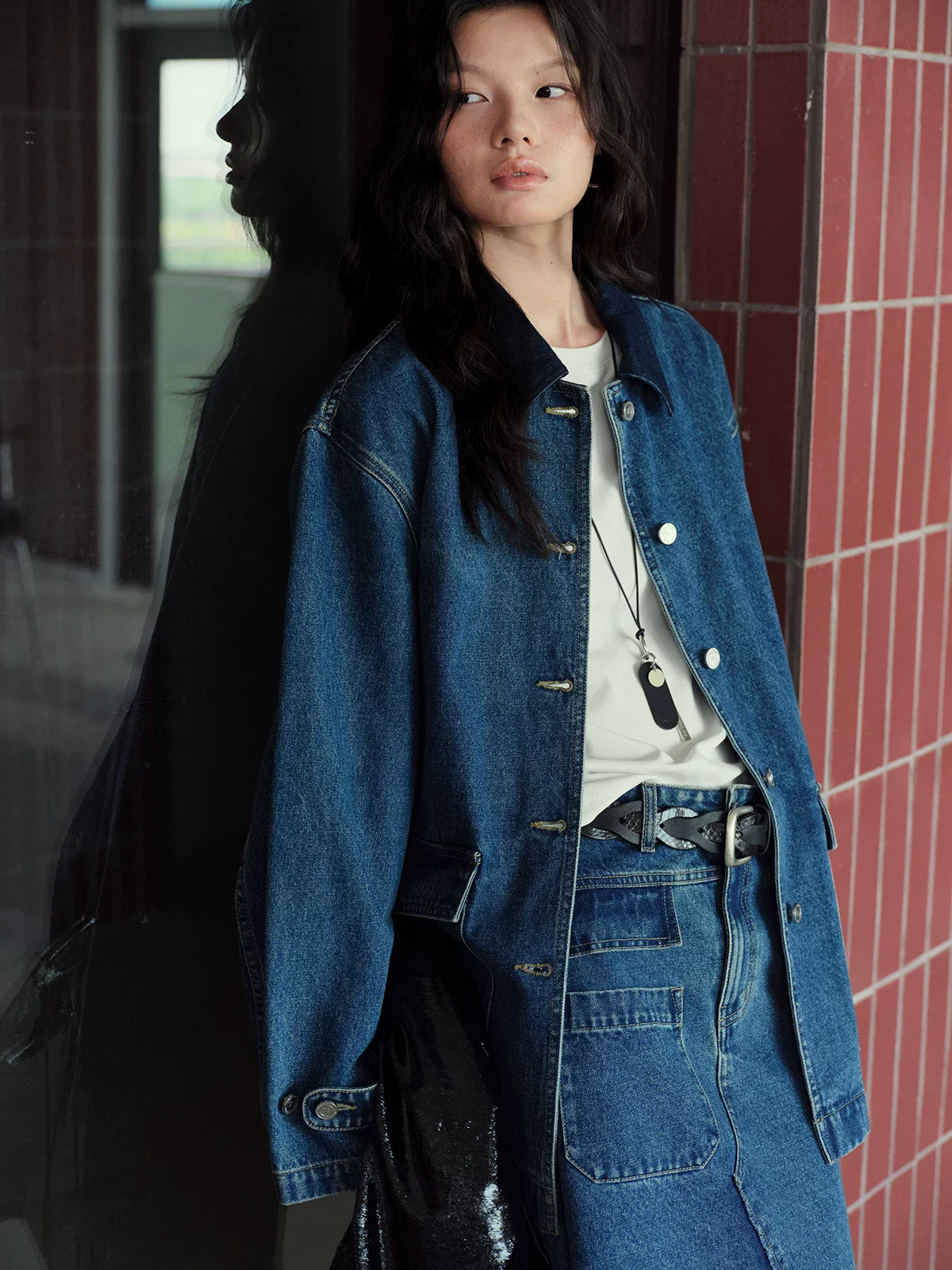 Contrast Collar Chore Jacket - Image 5