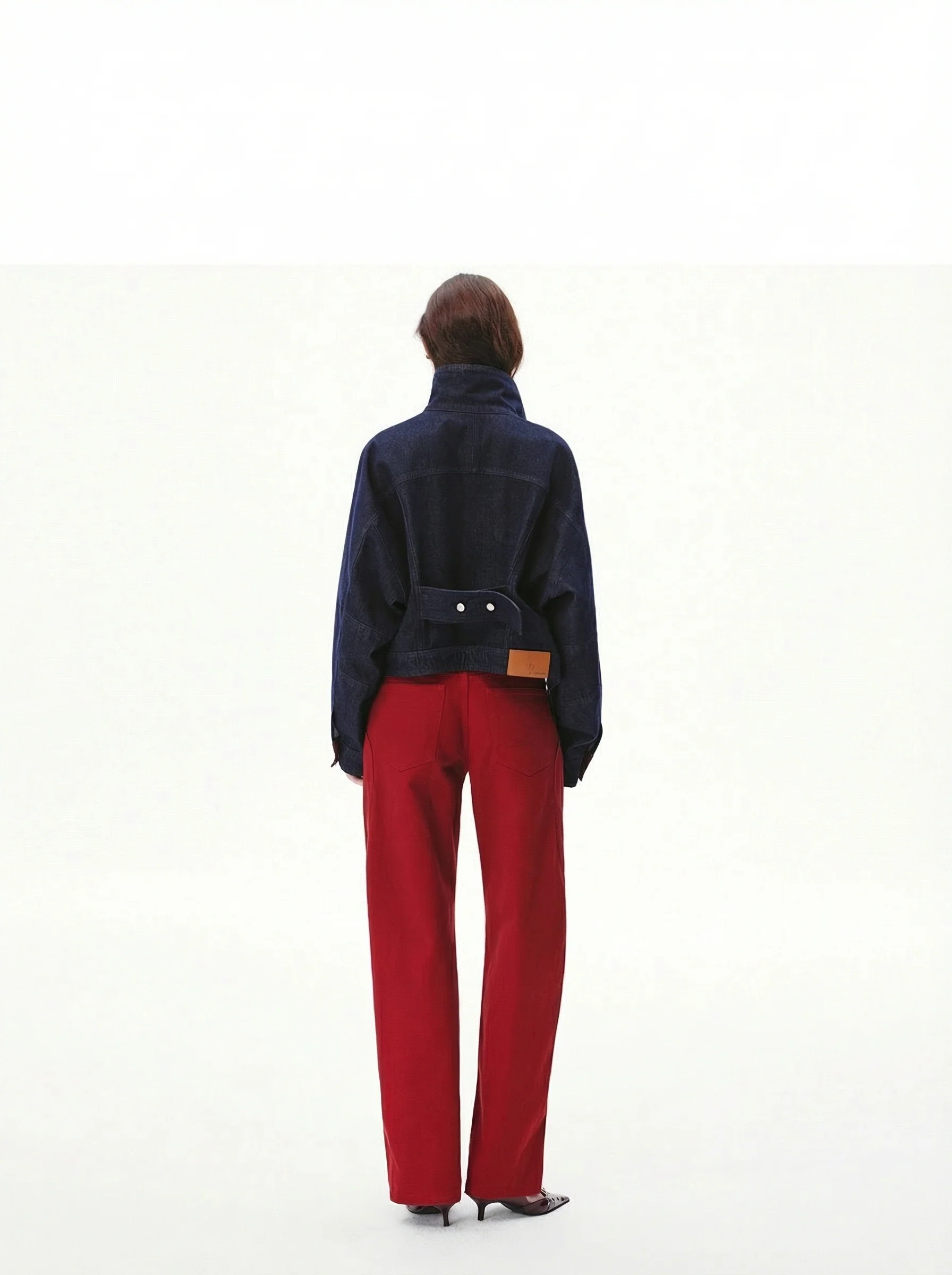 Contrast Collar Denim Jacket - Image 5