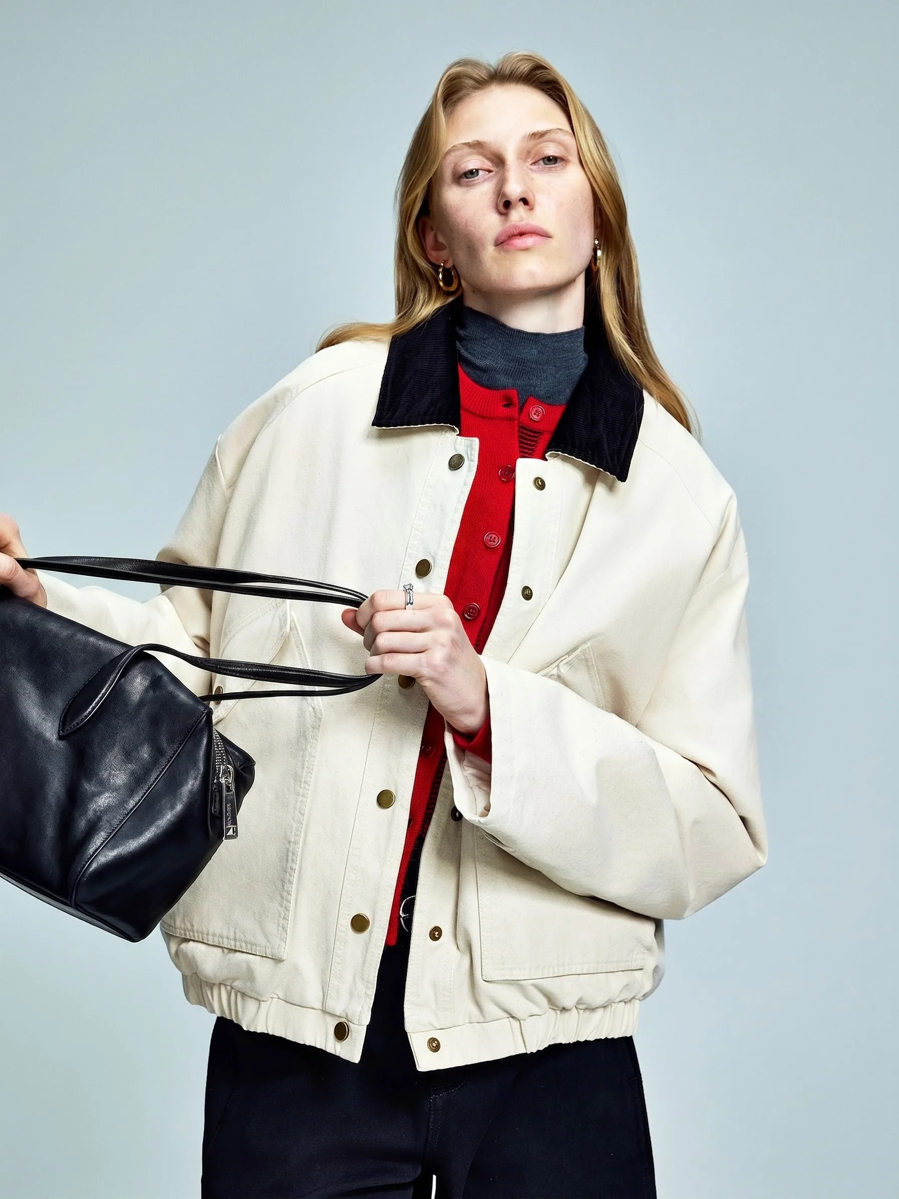 Contrast Collar Jacket - Image 4