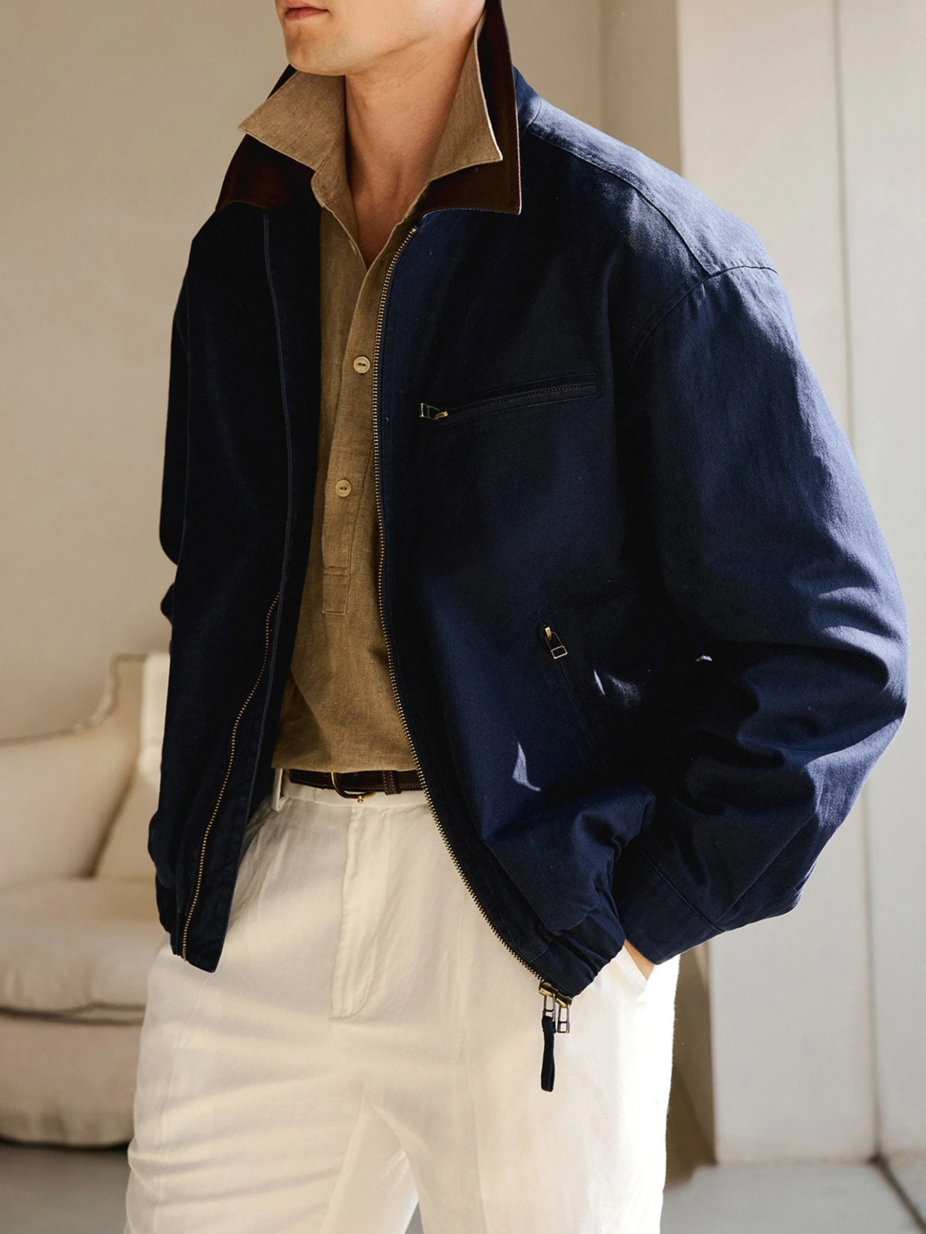 Contrast Collar Jacket - Image 3