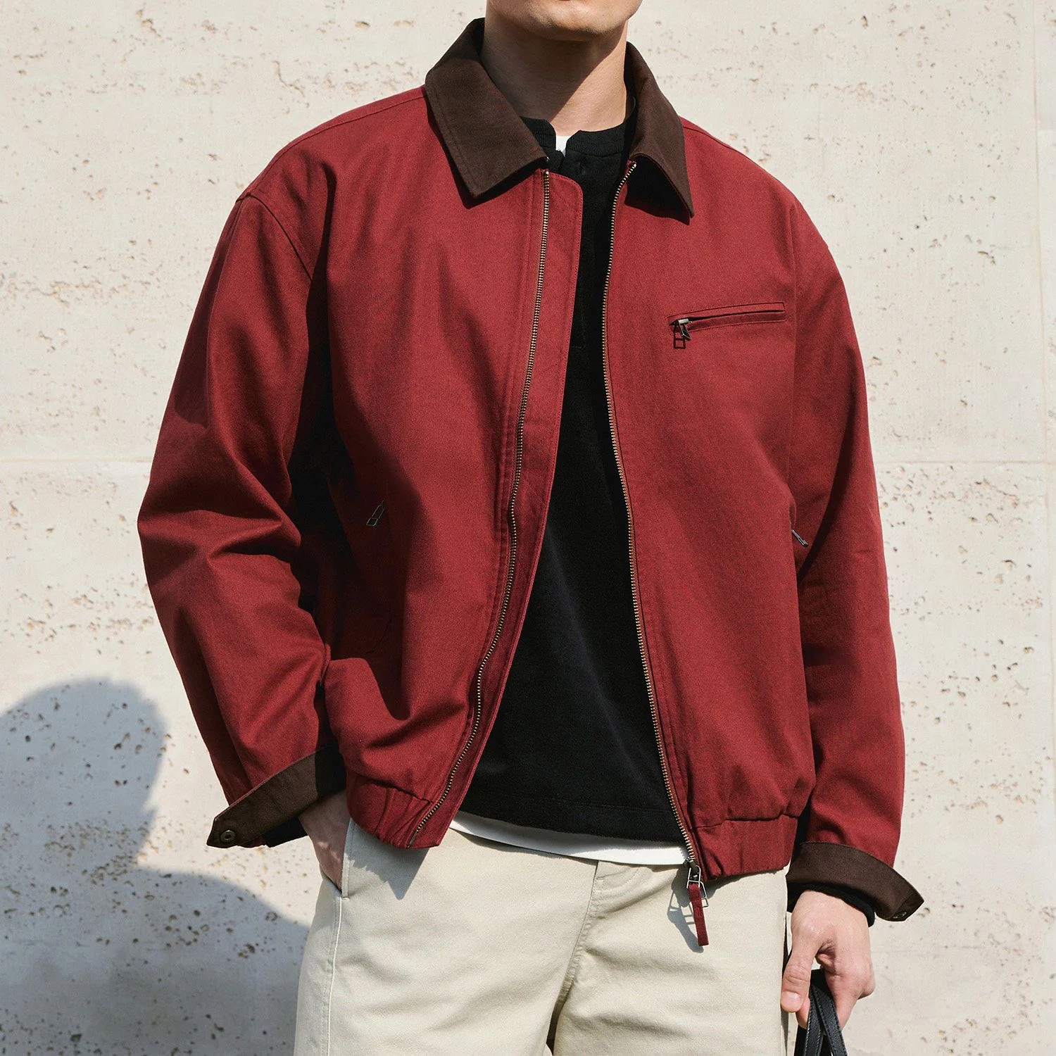 Contrast Collar Jacket - Image 5