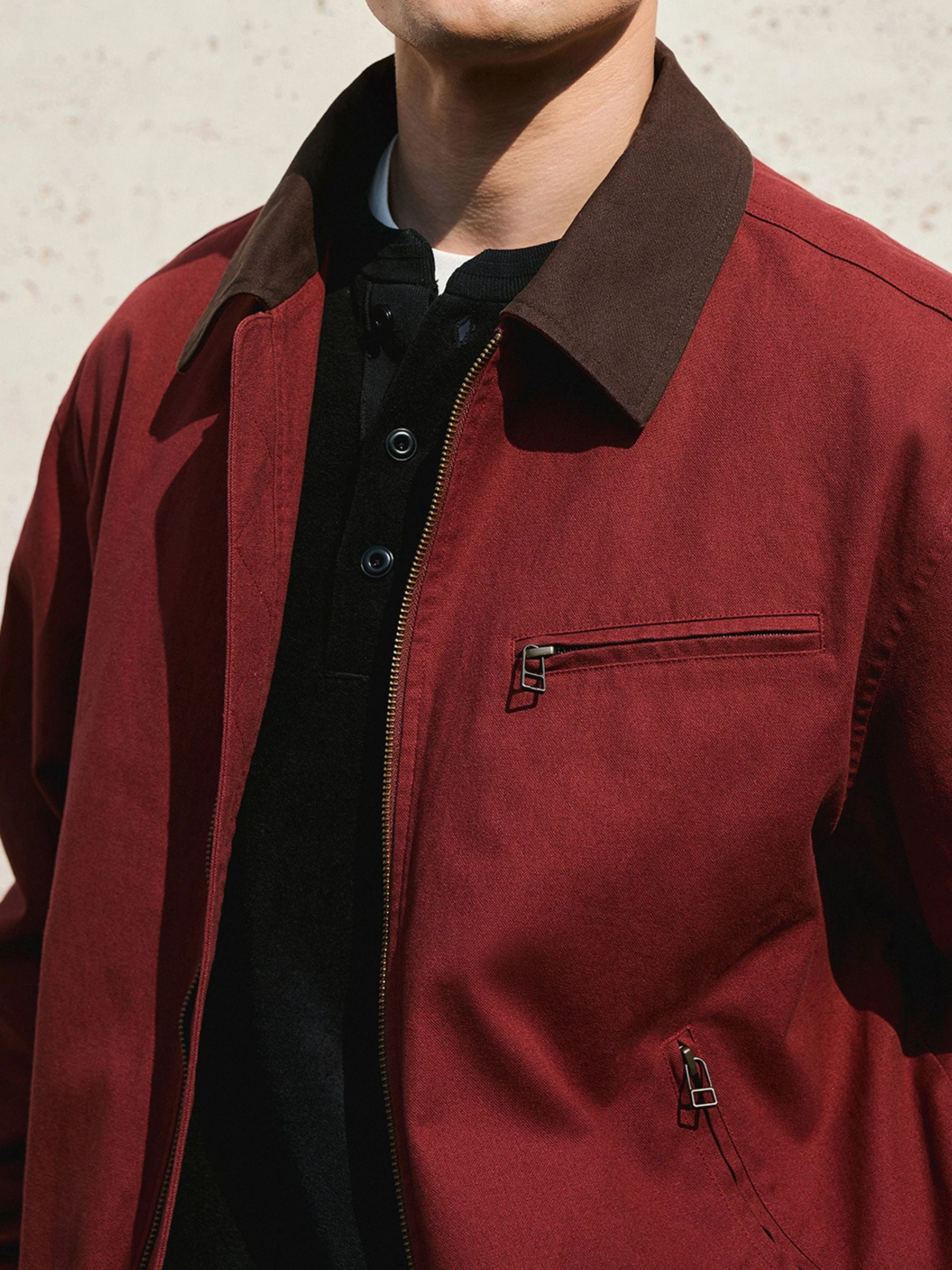 Contrast Collar Jacket - Image 7