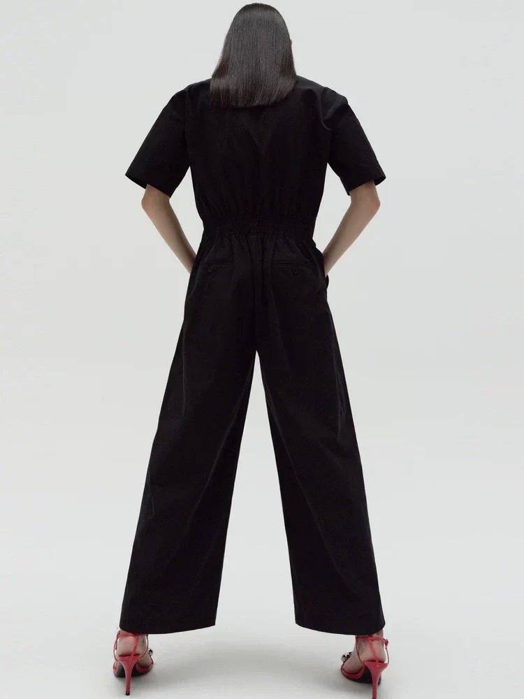 Contrast Collar Jumpsuit - Image 2