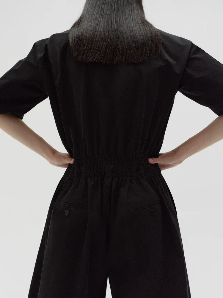 Contrast Collar Jumpsuit - Image 4