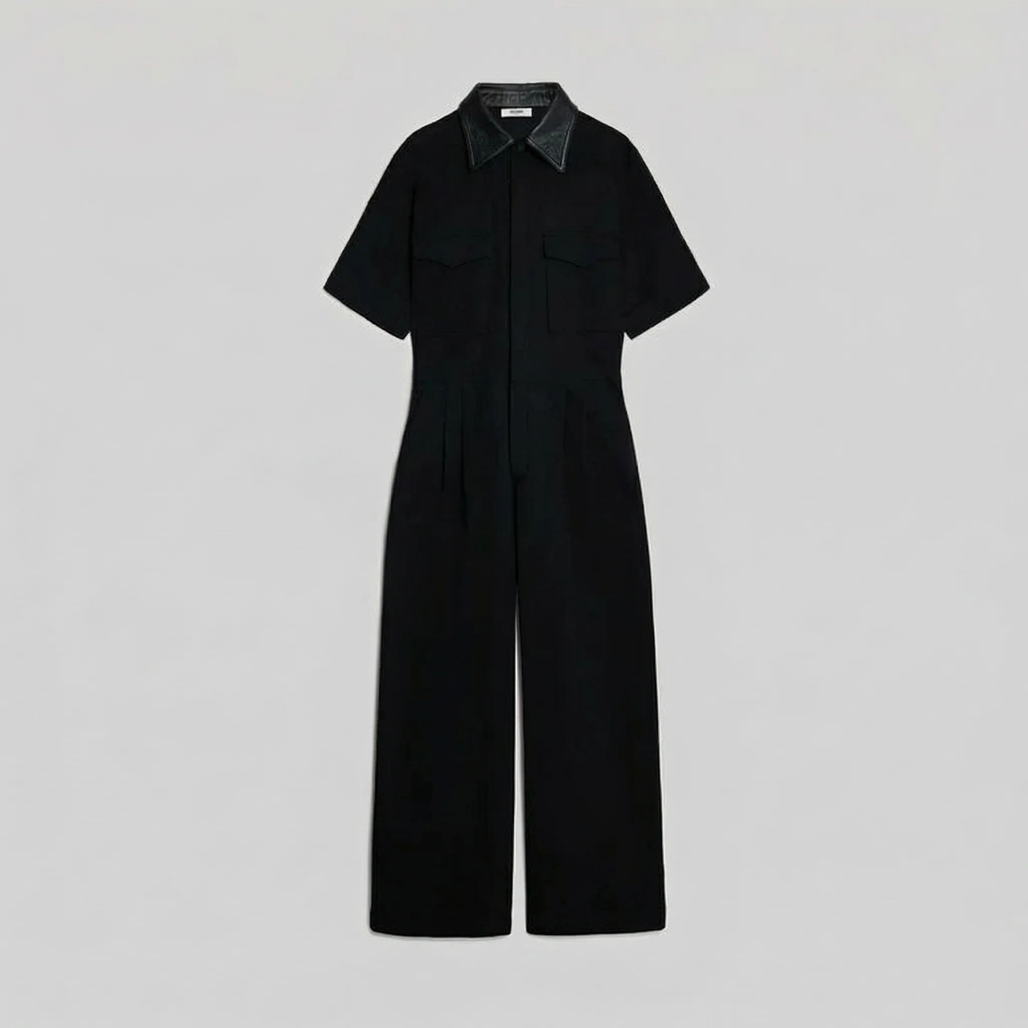 Contrast Collar Jumpsuit - Image 5