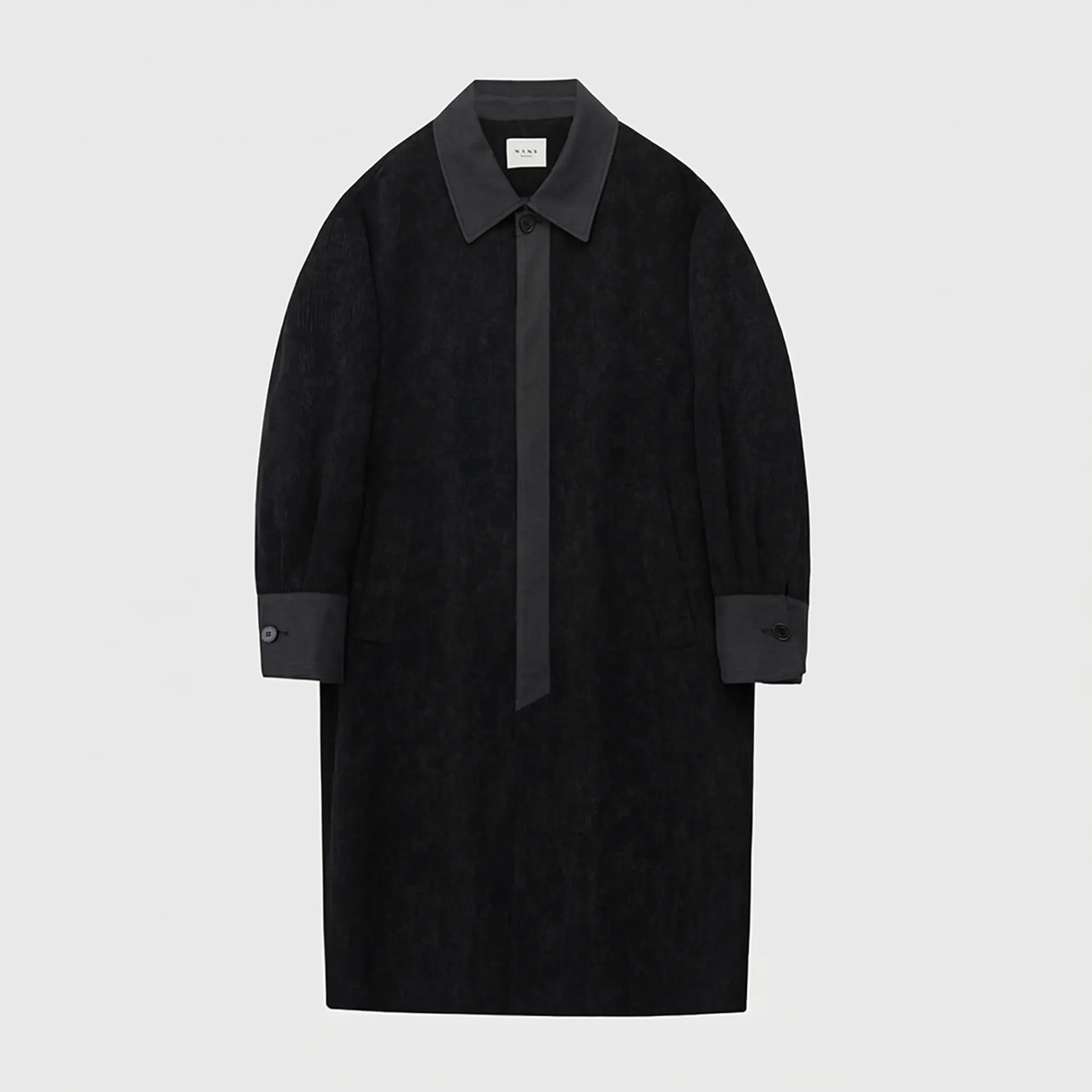 Contrast Collar Overcoat - Image 7