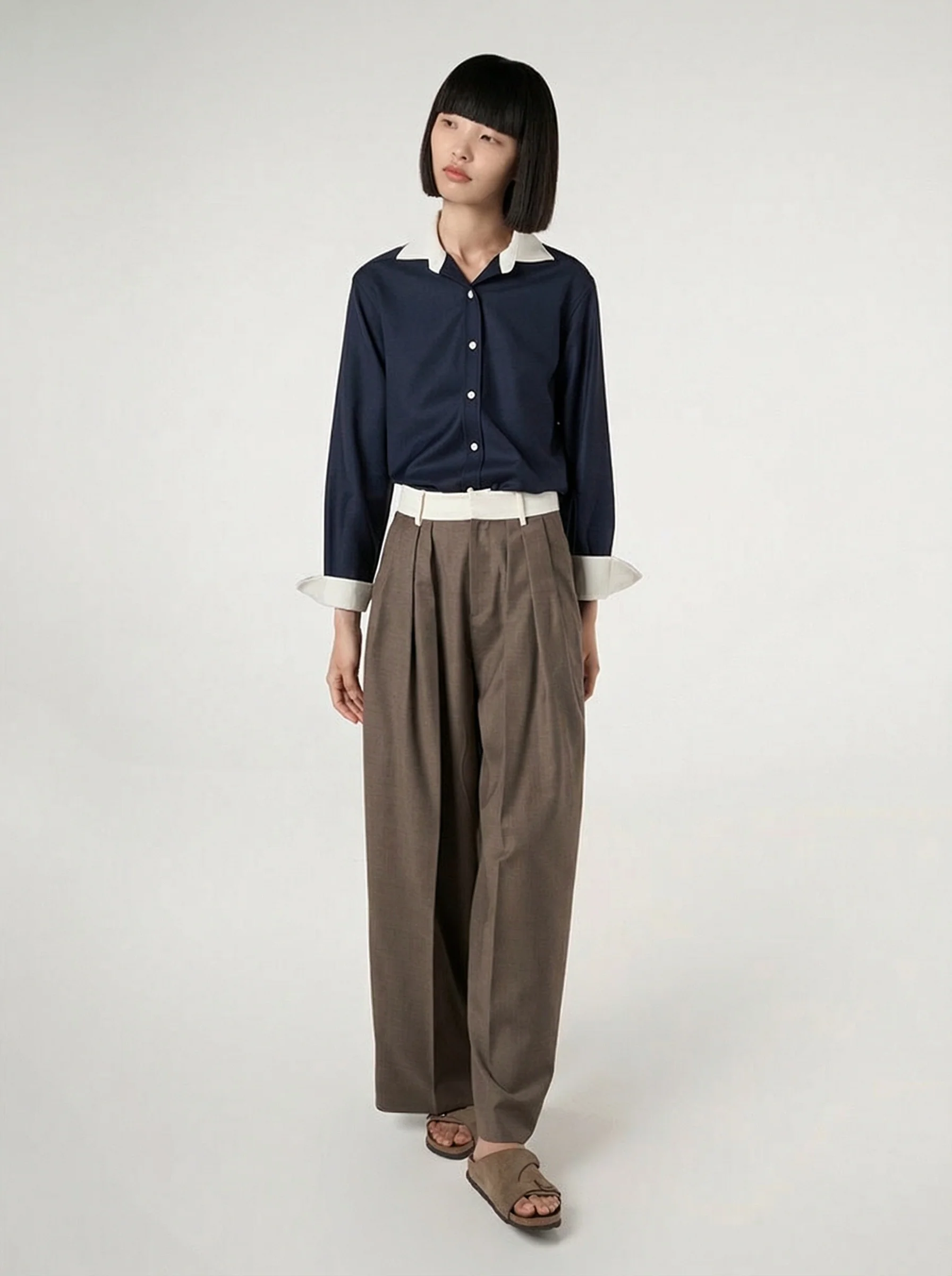 Contrast Collar Shirt - Image 4