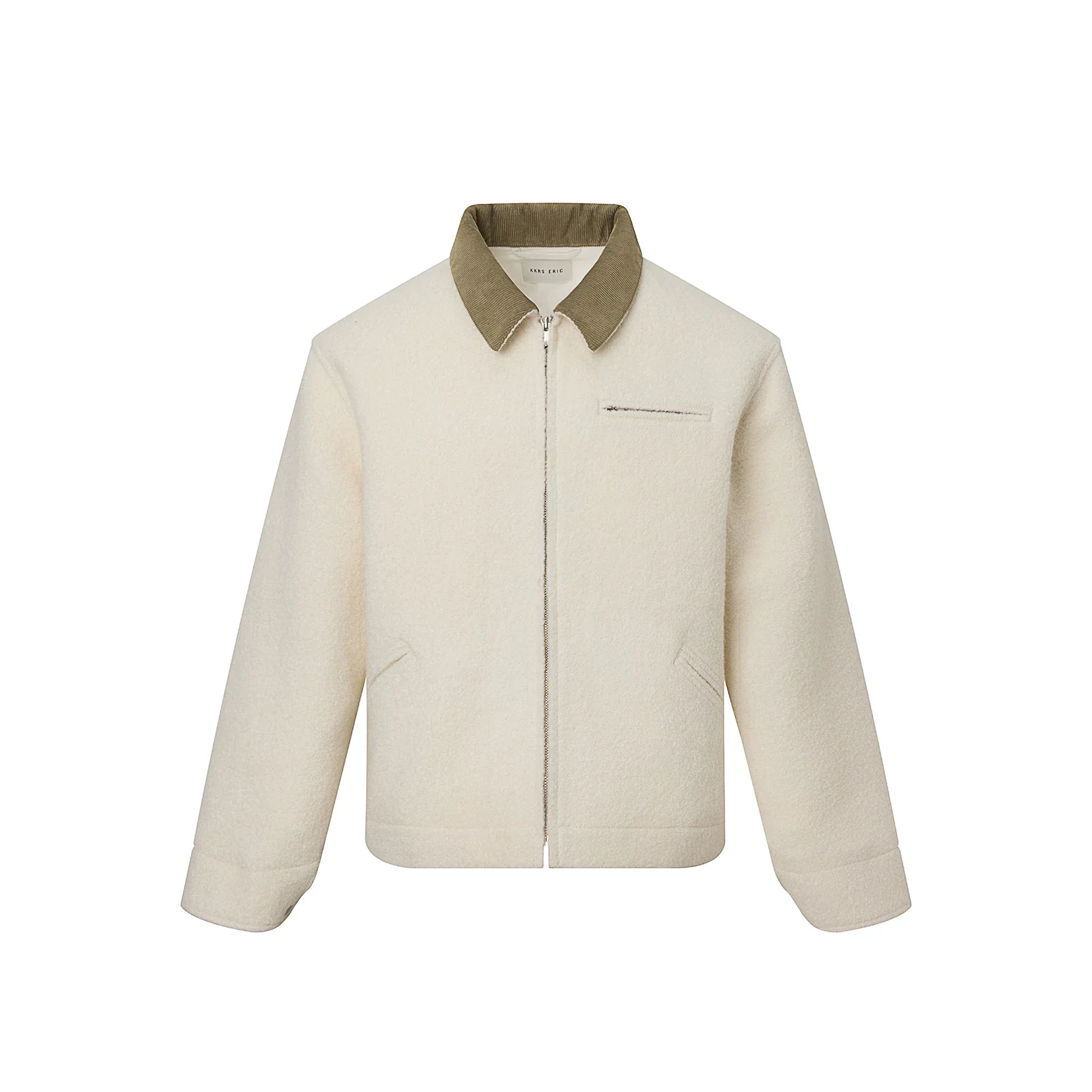 Contrast Collar Zip Jacket - Image 5