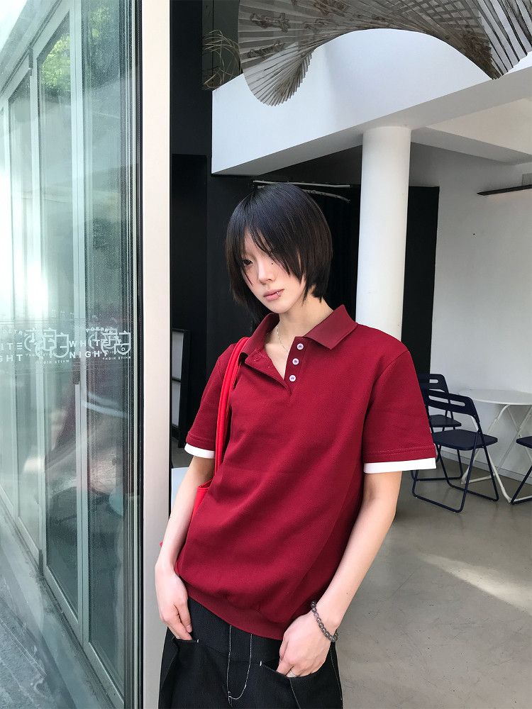 Contrast-Cuff Polo - Image 2