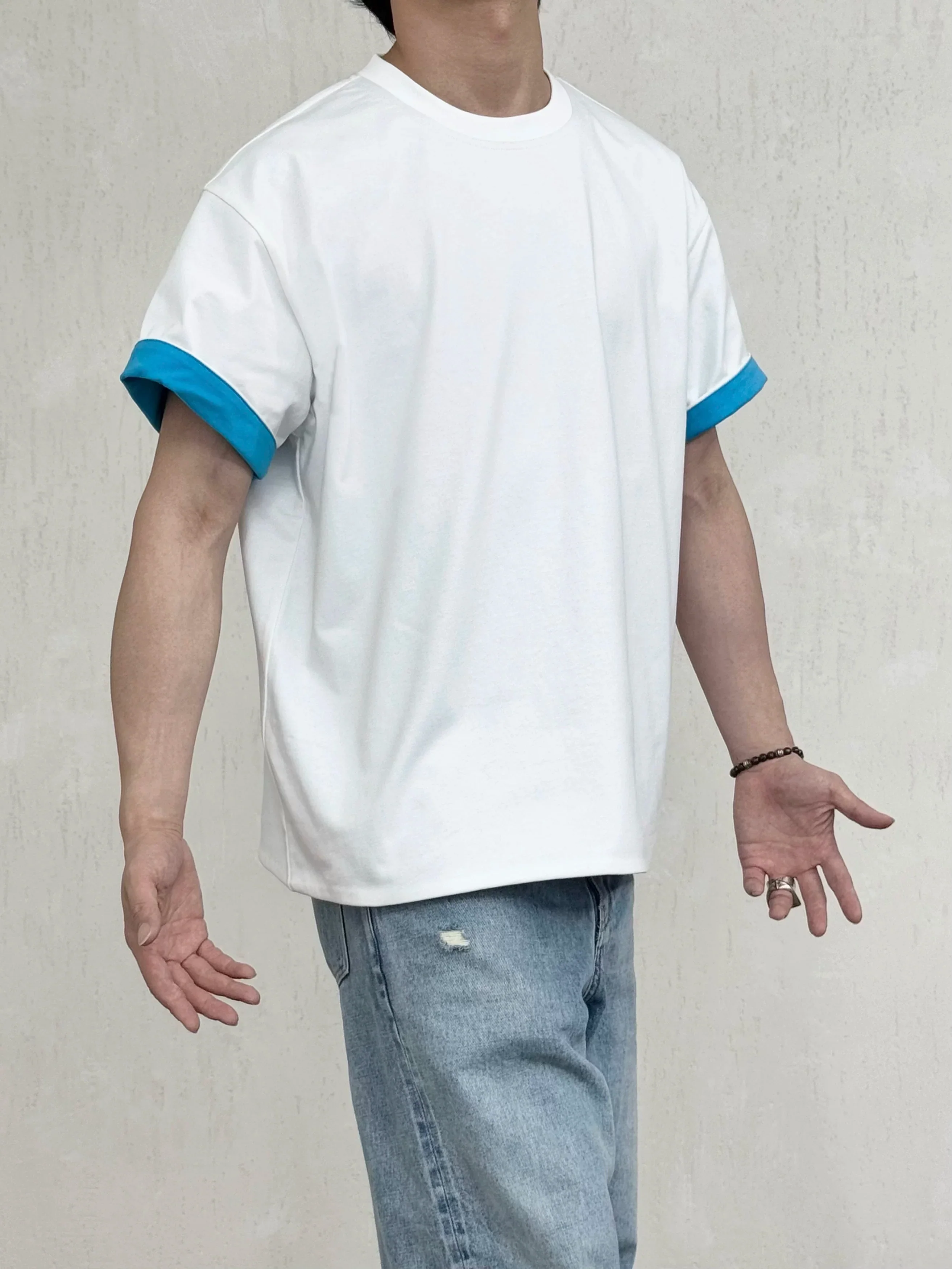 Contrast Cuff T-Shirt - Image 2
