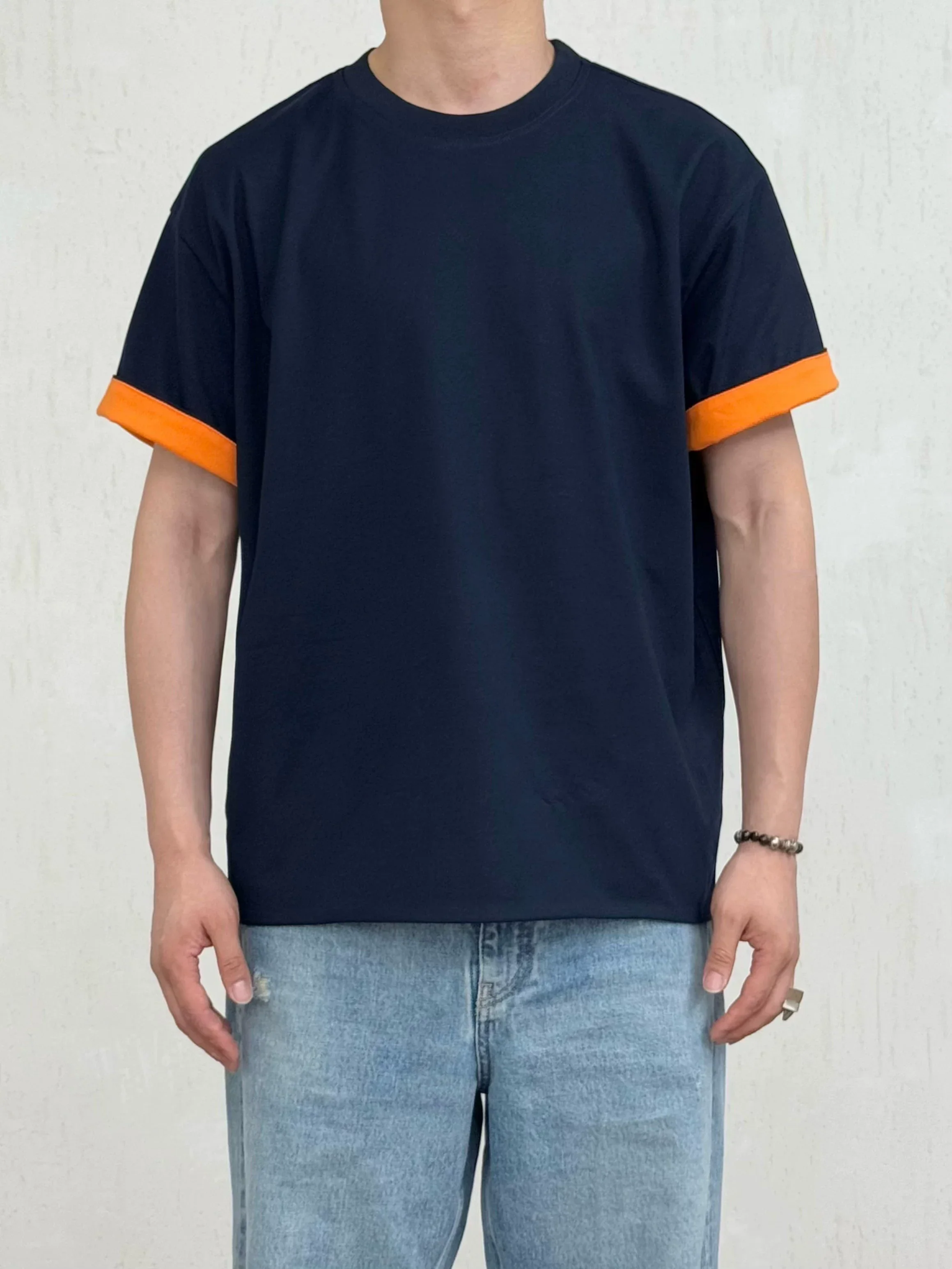 Contrast Cuff T-Shirt - Image 5