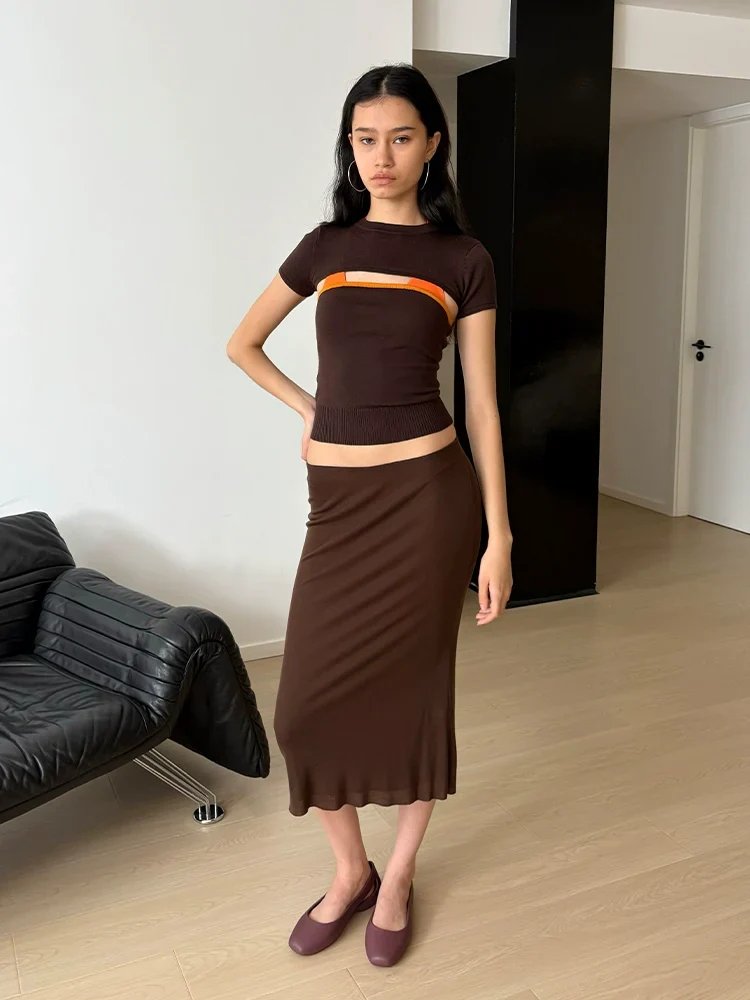 Contrast Detachable Wool Knit Top - Image 5