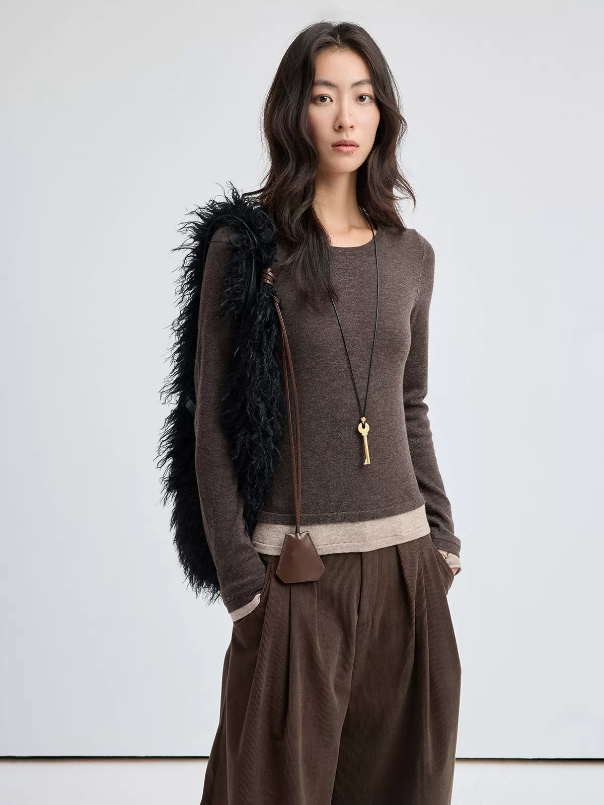 Contrast Hem Sweater