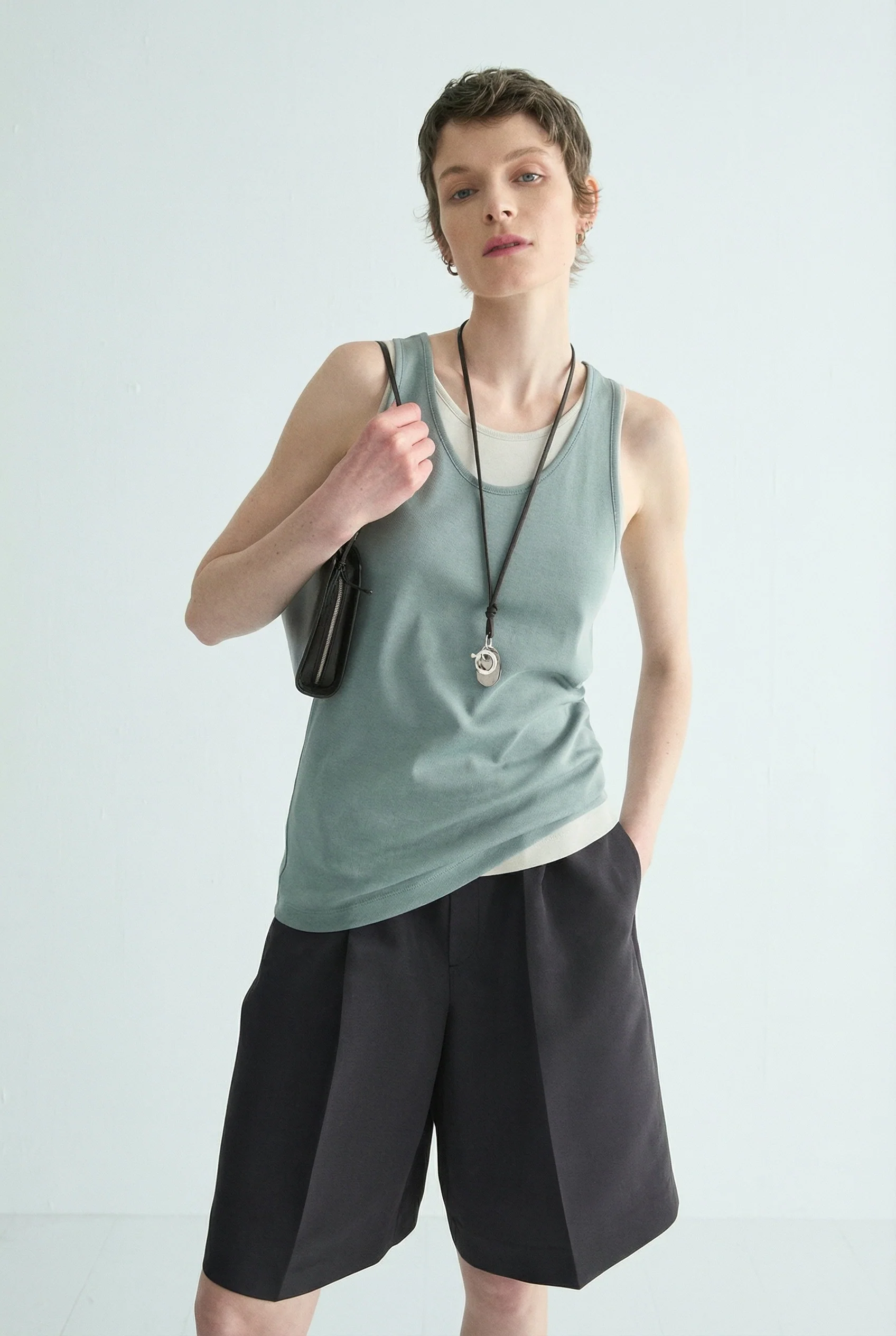 Contrast Layer Ribbed Tank Set - Image 3