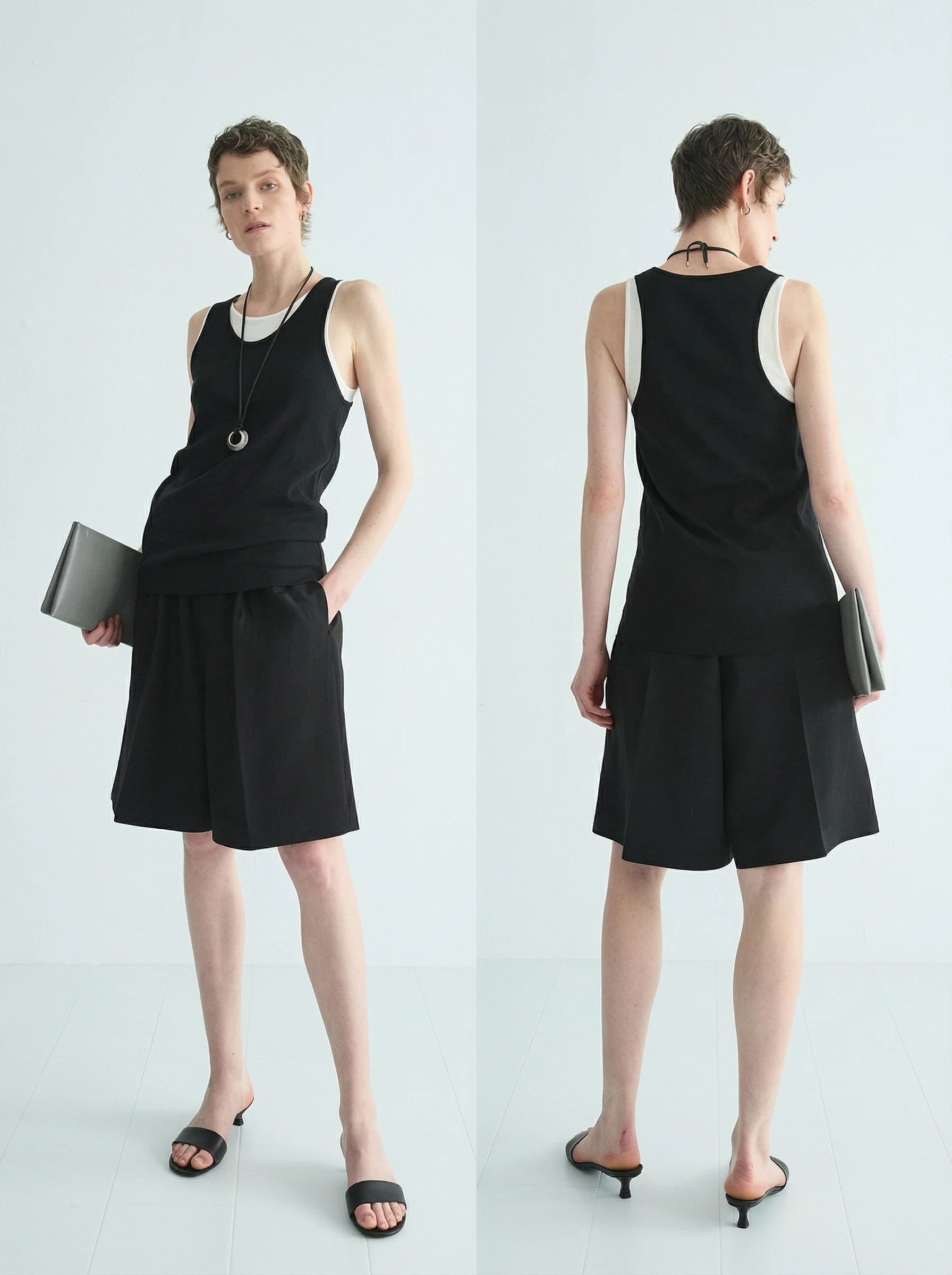 Contrast Layer Ribbed Tank Set - Image 4