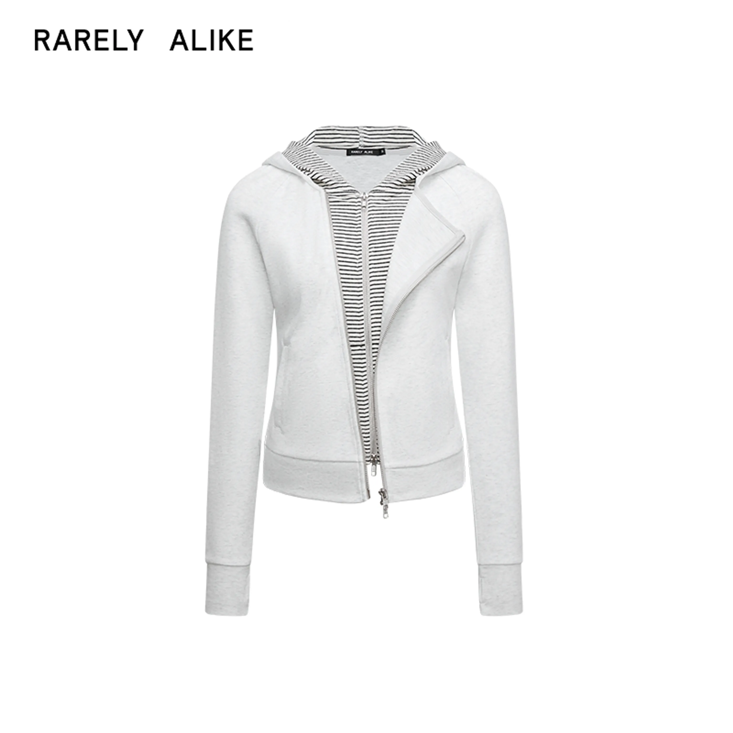 Contrast Layered Zip Hoodie - Image 6