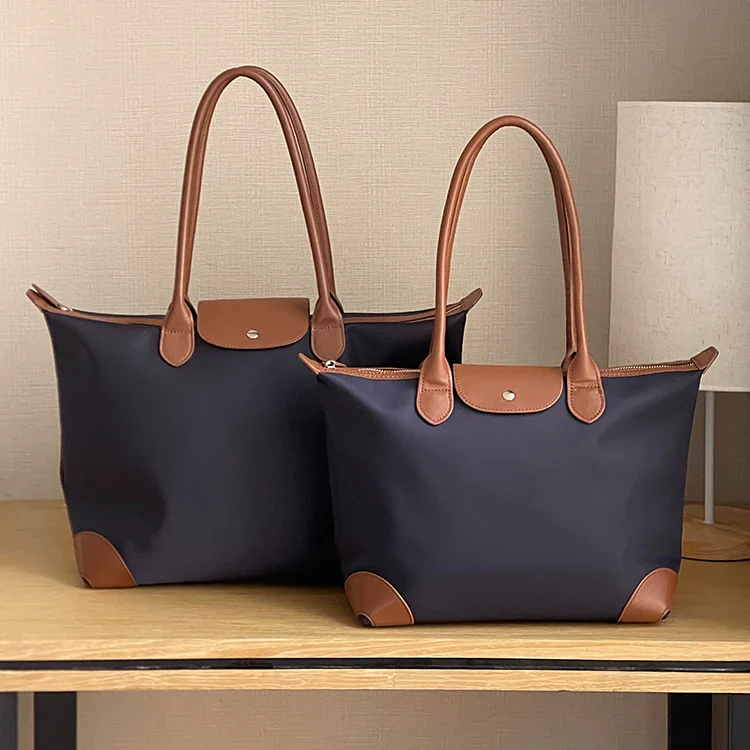 Contrast Nylon Tote - Image 13
