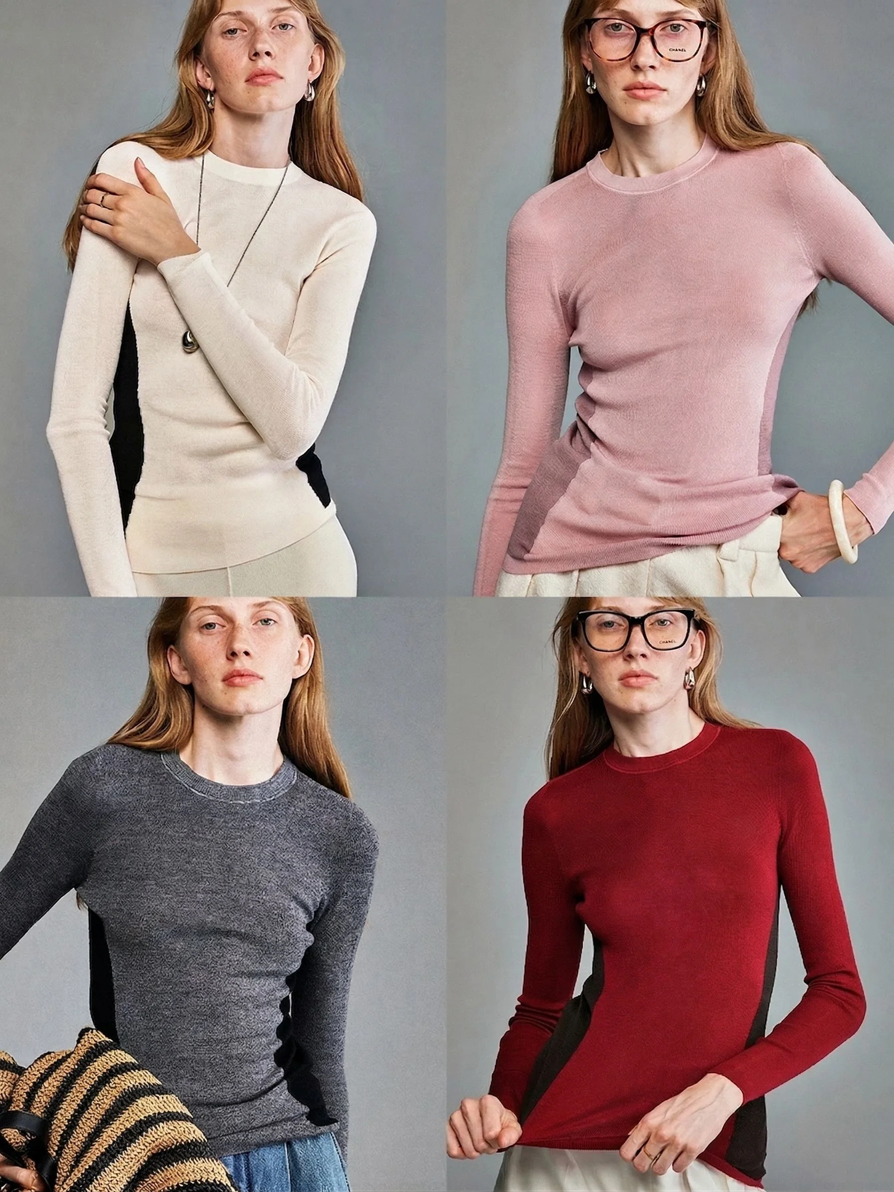 Contrast Panel Sweater