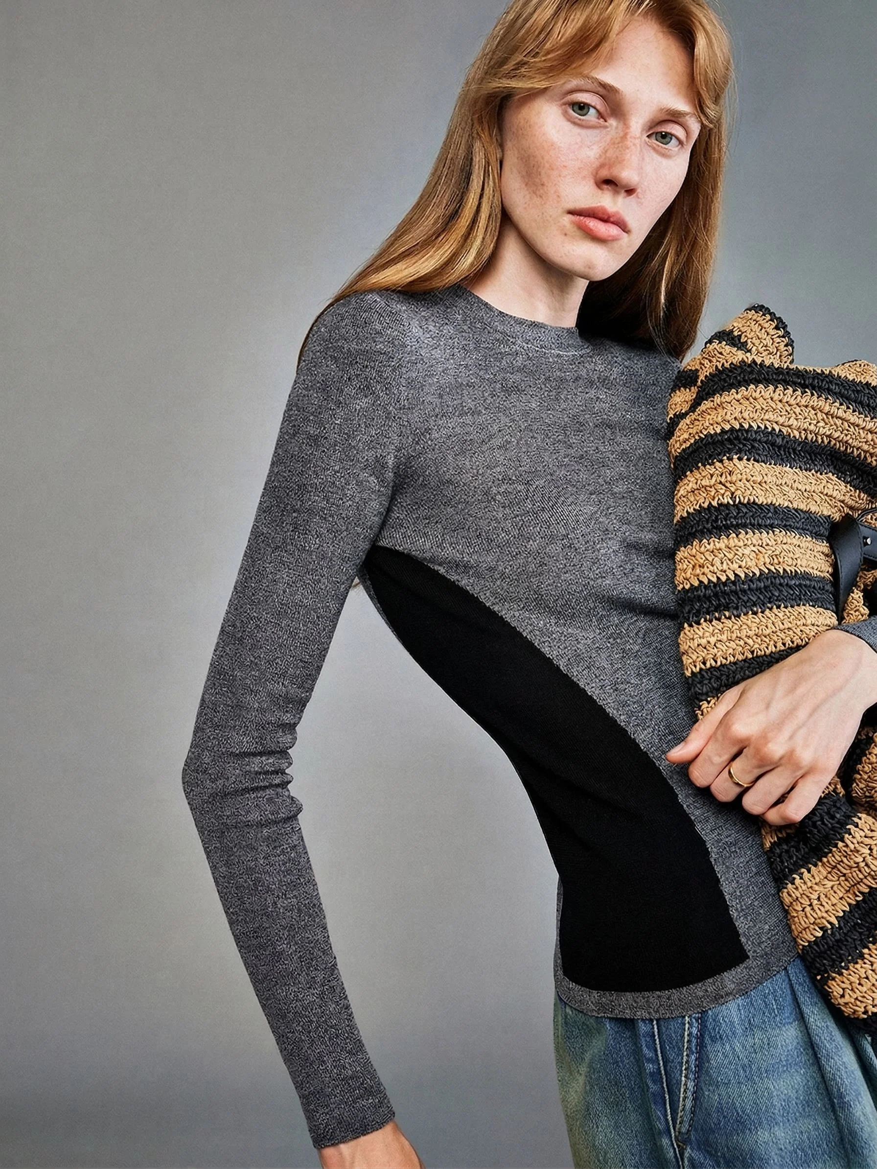Contrast Panel Sweater - Image 7