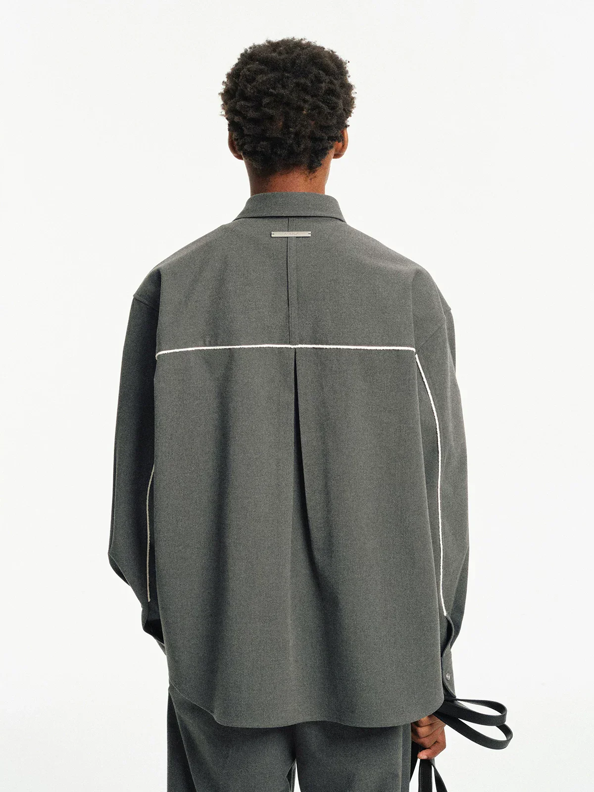 Contrast Piped Fleece Shirt - Image 2
