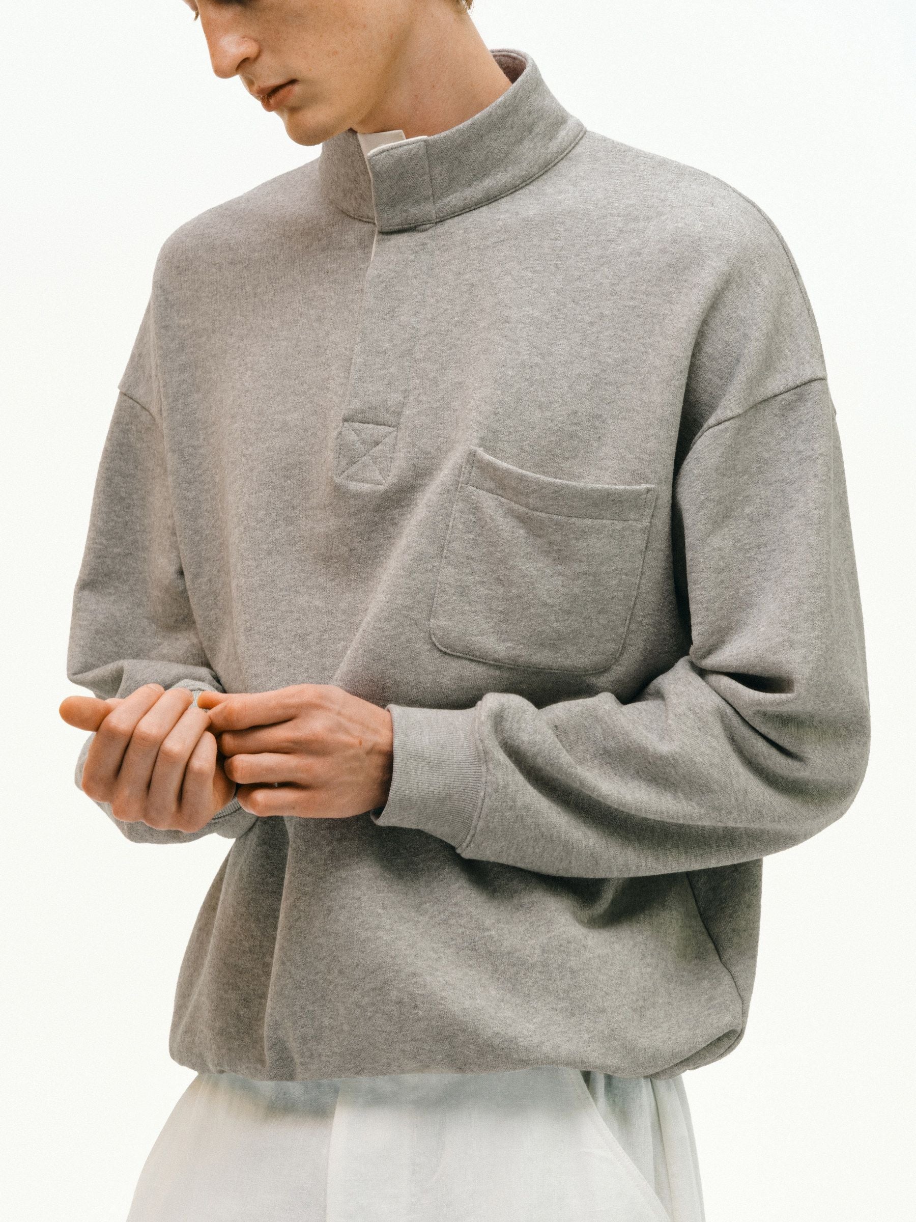 Contrast Placket Sweatshirt - Image 2