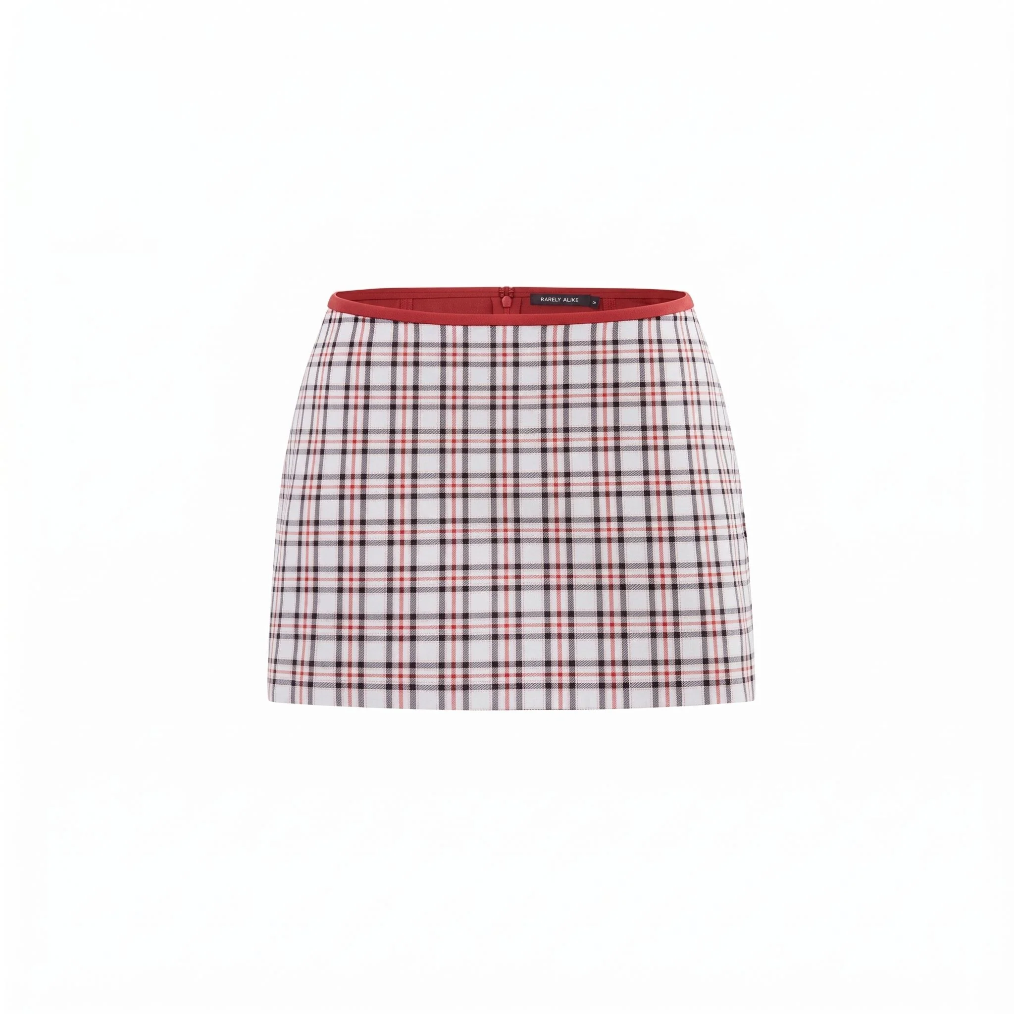 Contrast Plaid Mini Skirt - Image 7