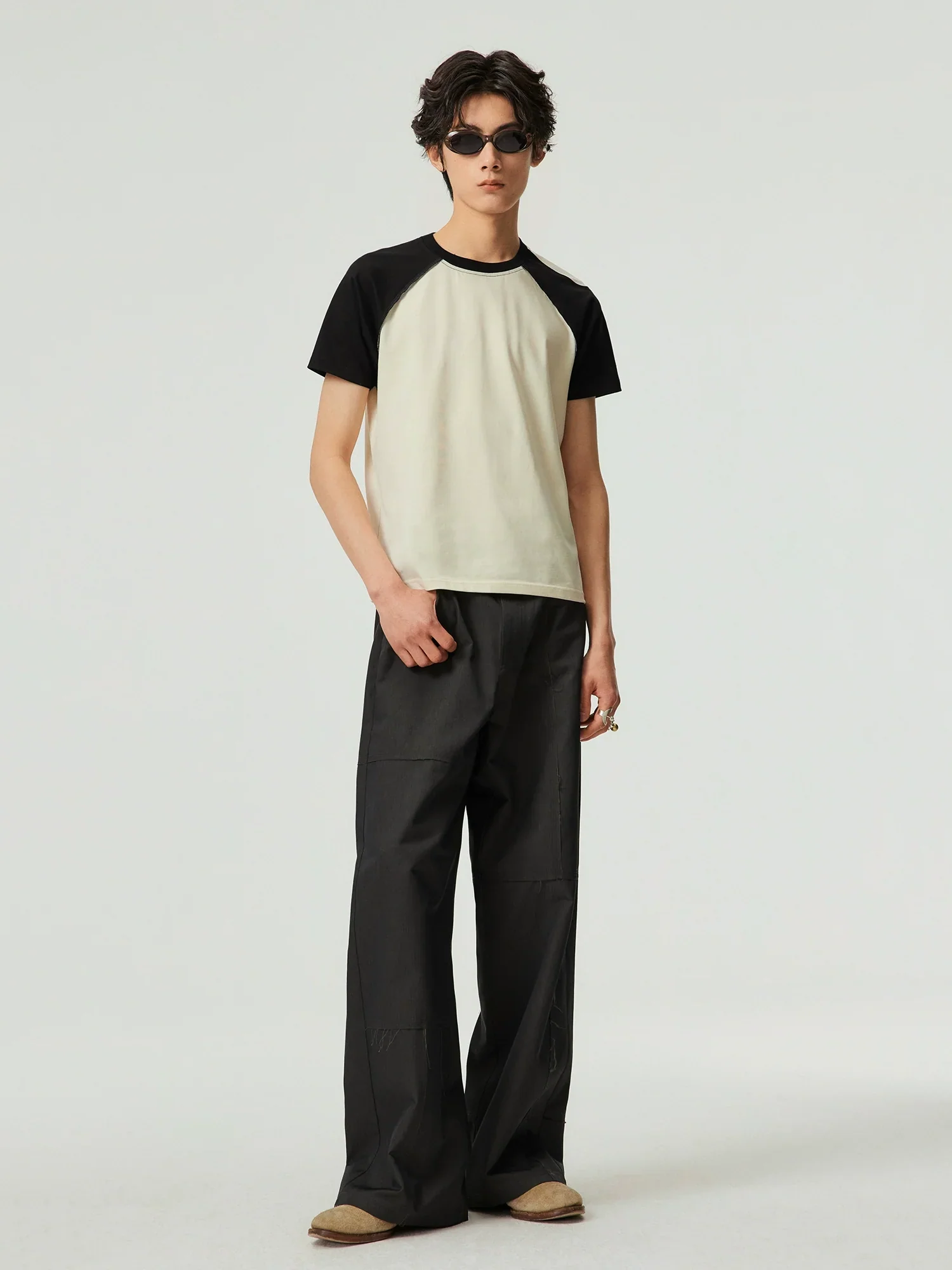 Contrast Raglan Cotton Tee - Image 4