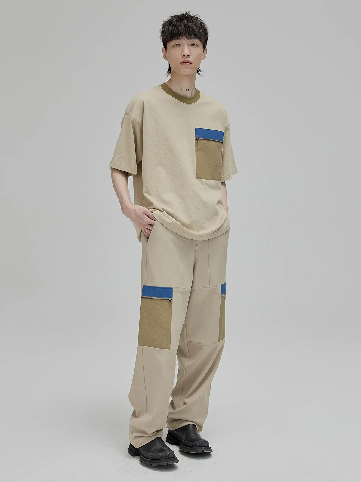 Contrast Stitch Cargo Pants - Image 4