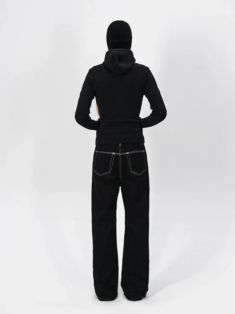 Contrast-Stitch Cargo Straight Pants - Image 4