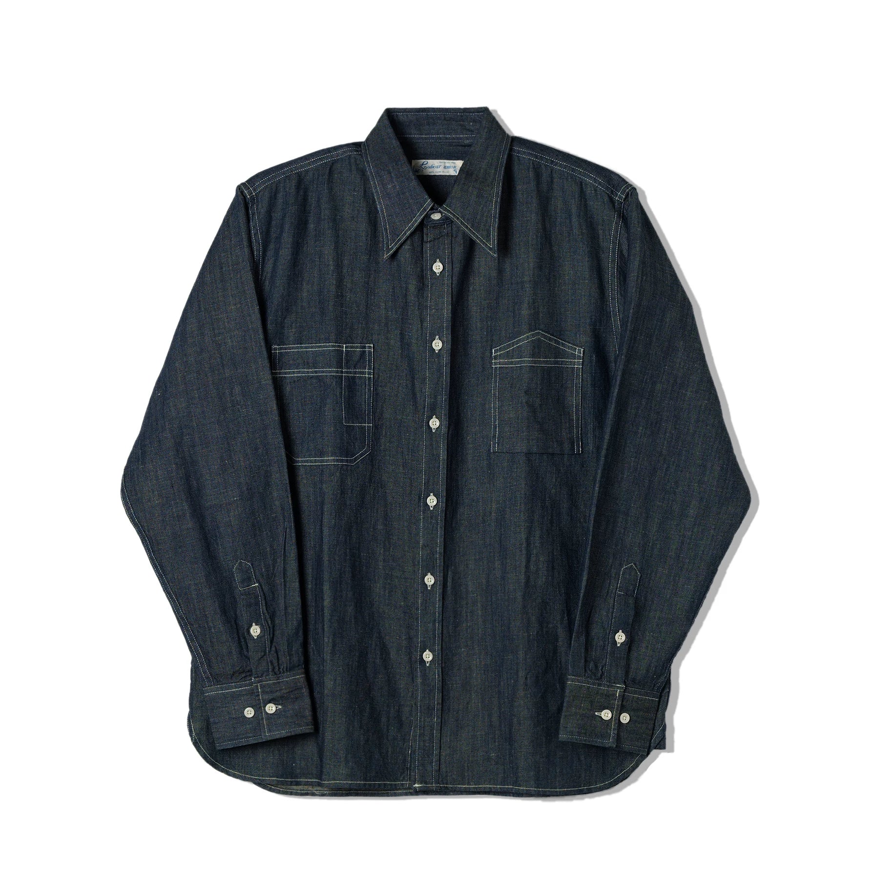 Contrast Stitch Denim Shirt - Image 6
