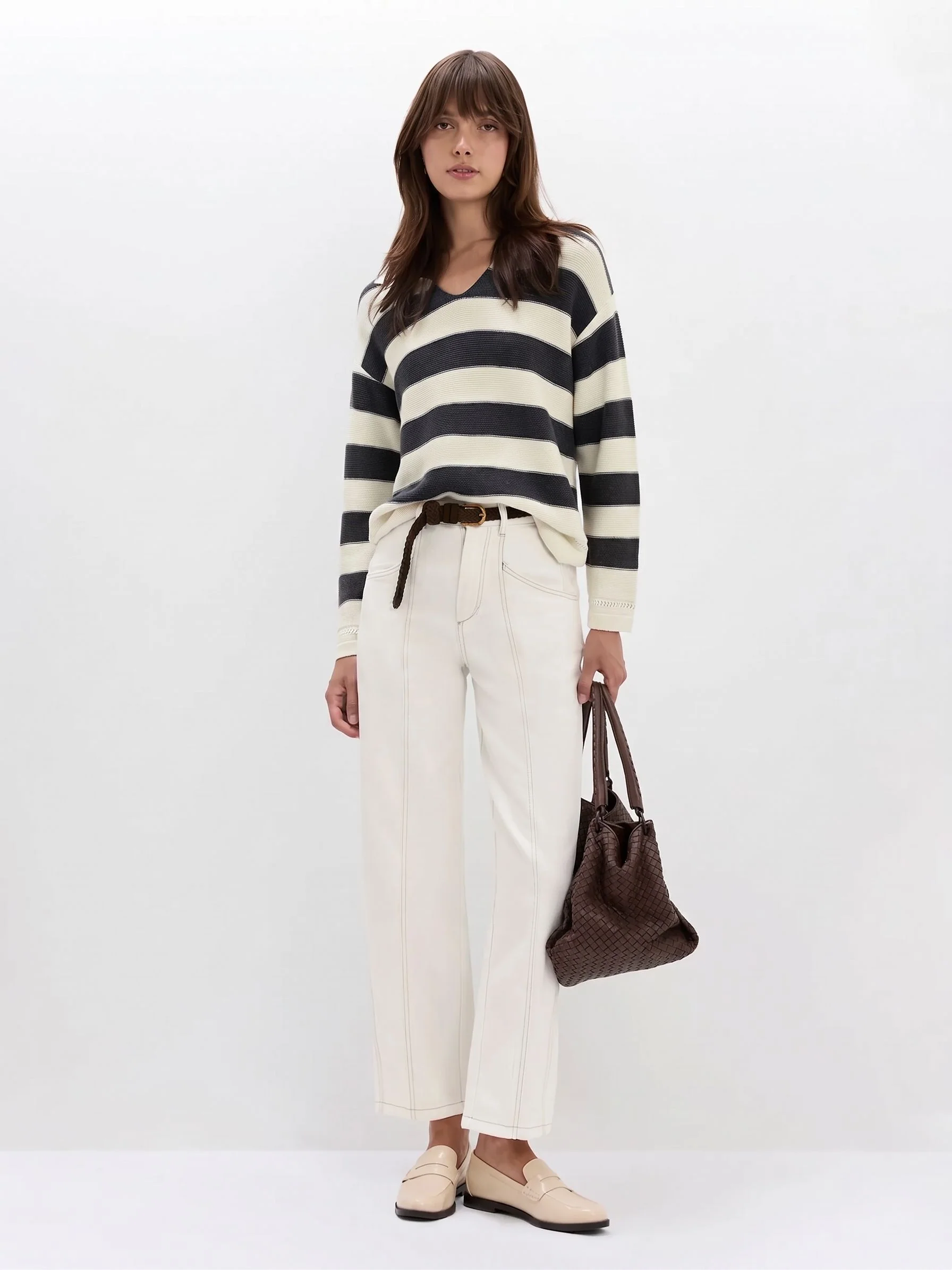 Contrast Stitch Pants