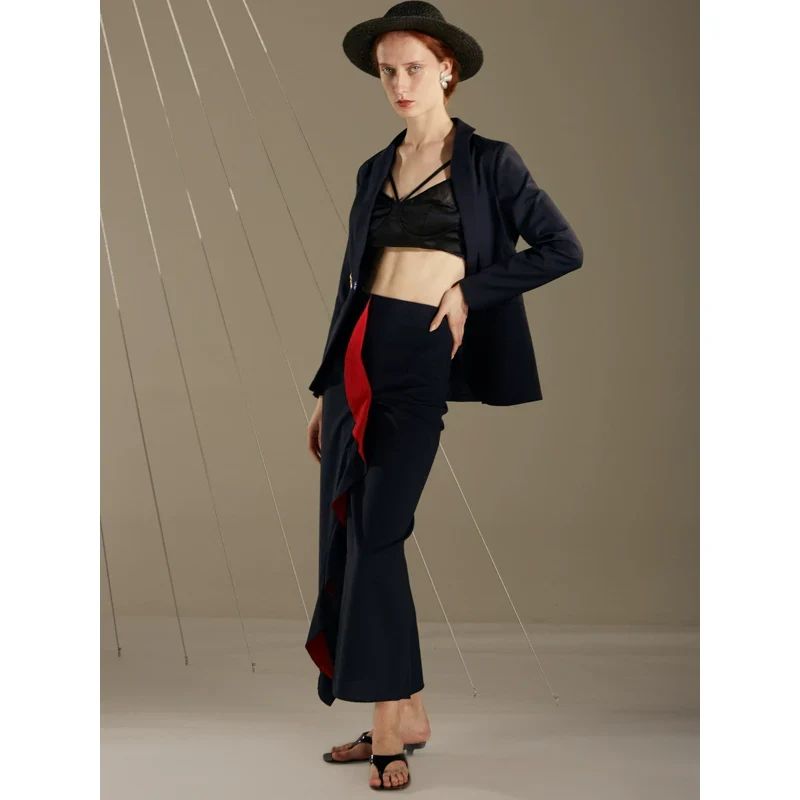 Contrast Stitch Ruffle Skirt - Image 2