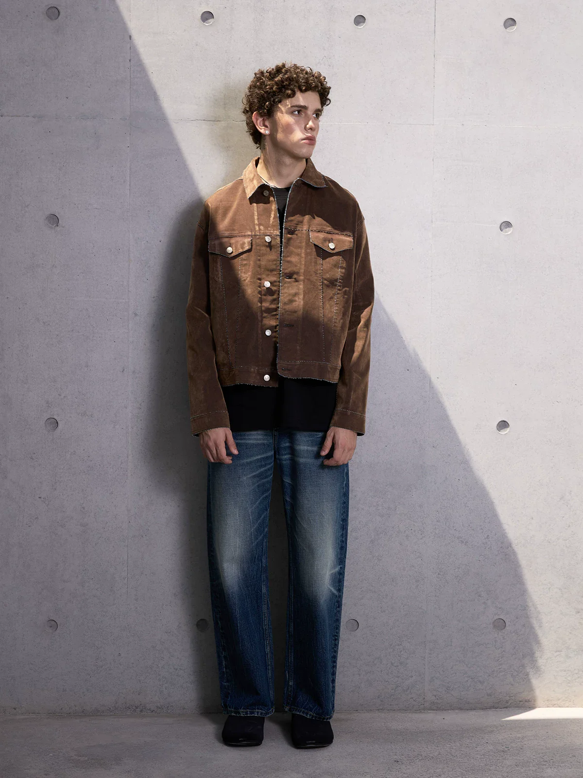 Contrast Stitch Trucker Jacket