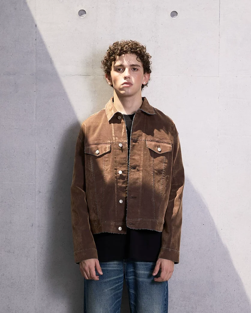 Contrast Stitch Trucker Jacket - Image 2