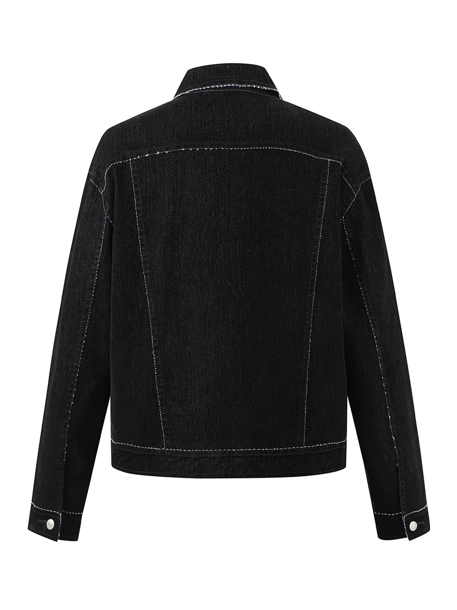 Contrast Stitch Trucker Jacket - Image 6