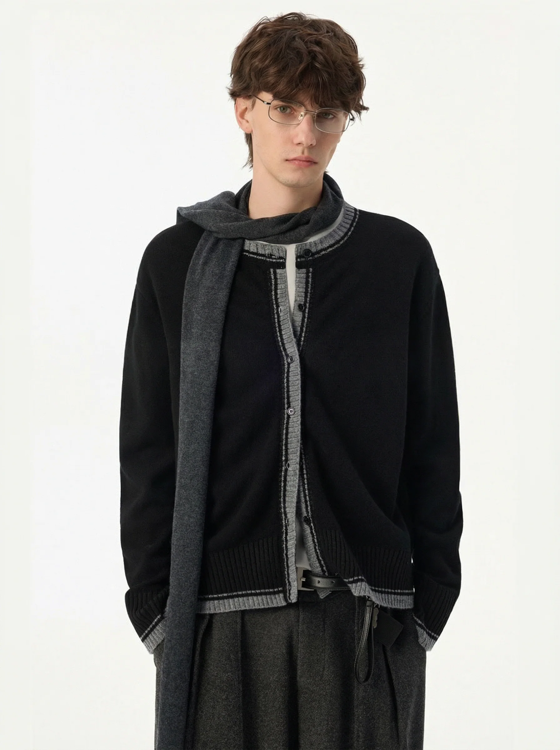 Contrast Trim Cardigan